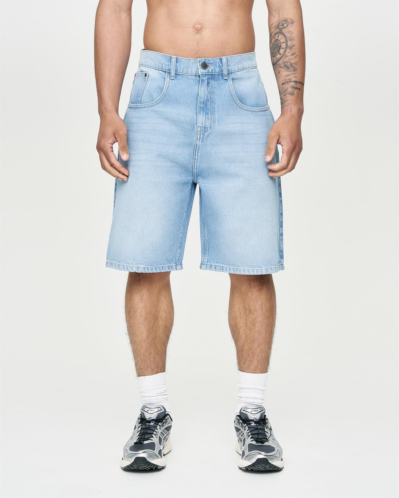 Mens Studio Dubl Jorts Light Wash