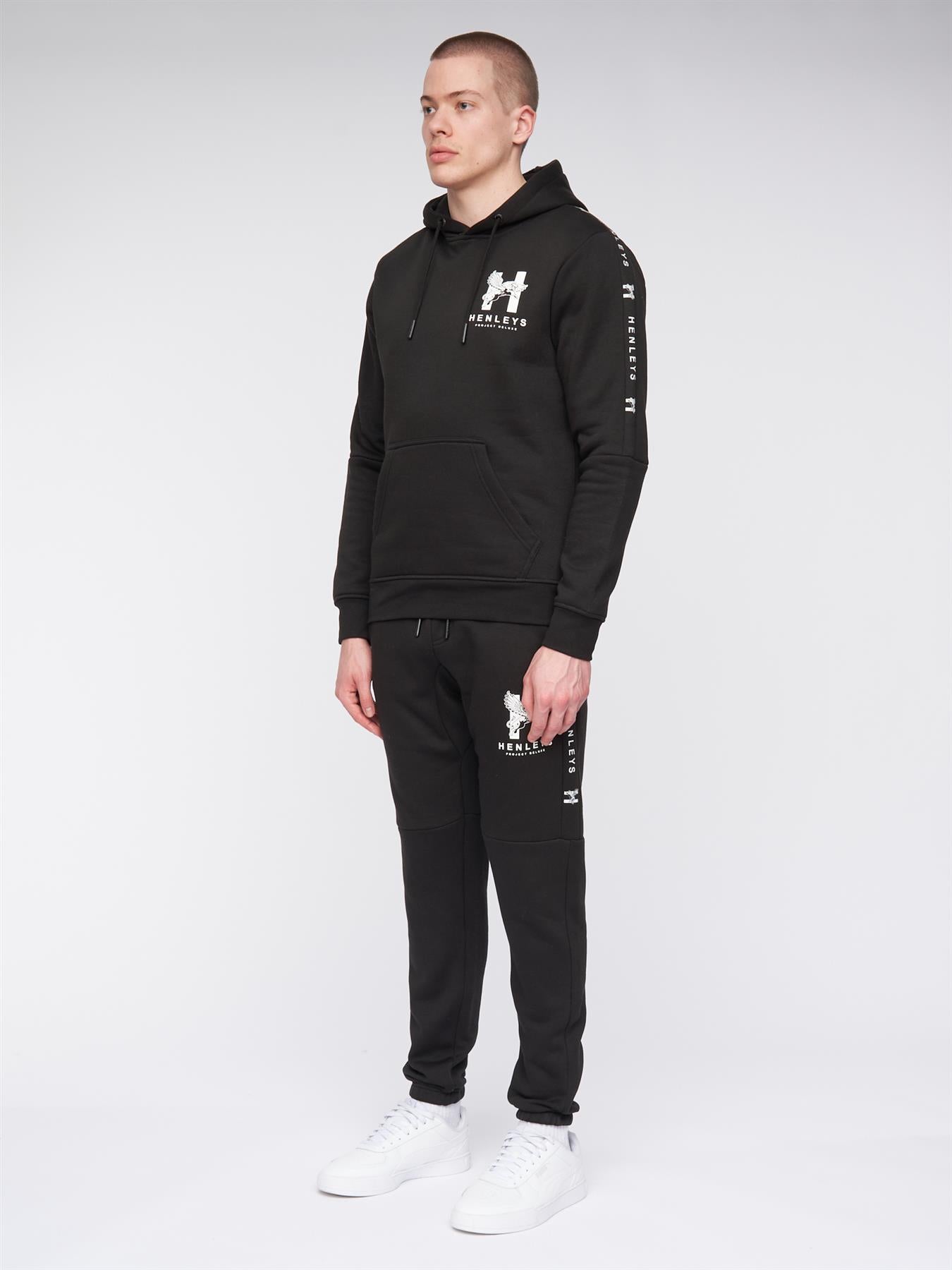 Mens Tapehen Hoodie Black