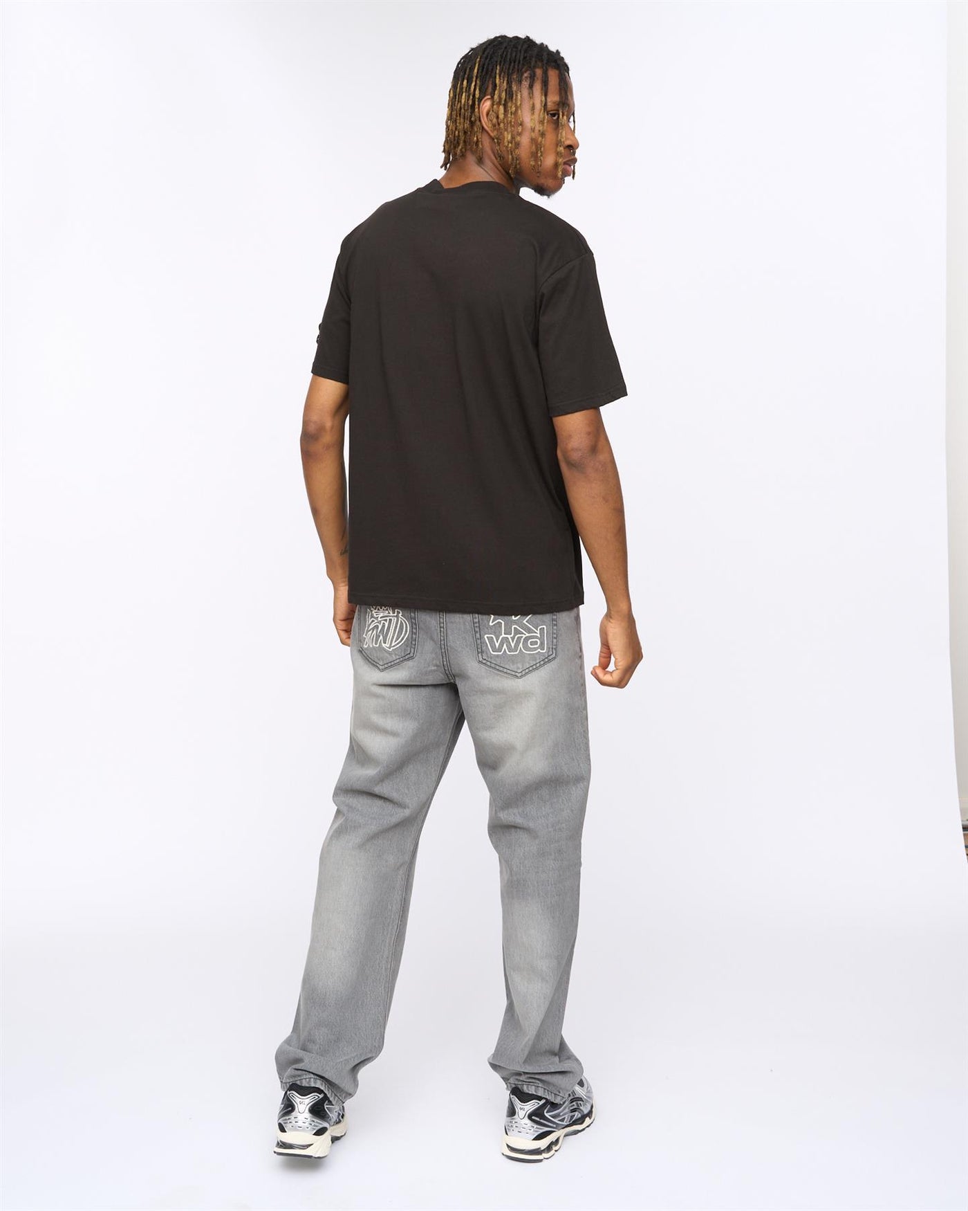 Mens Dashed T-Shirt Black