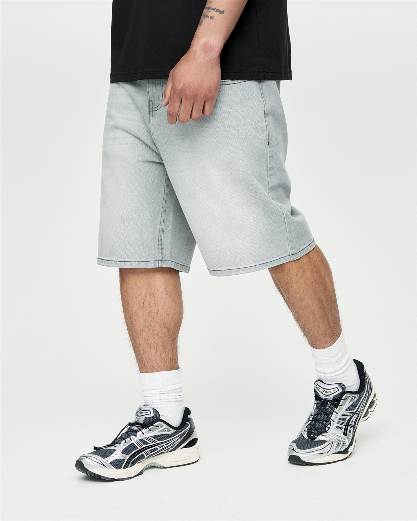 Mens Studio Dubl Jorts Light Grey Wash