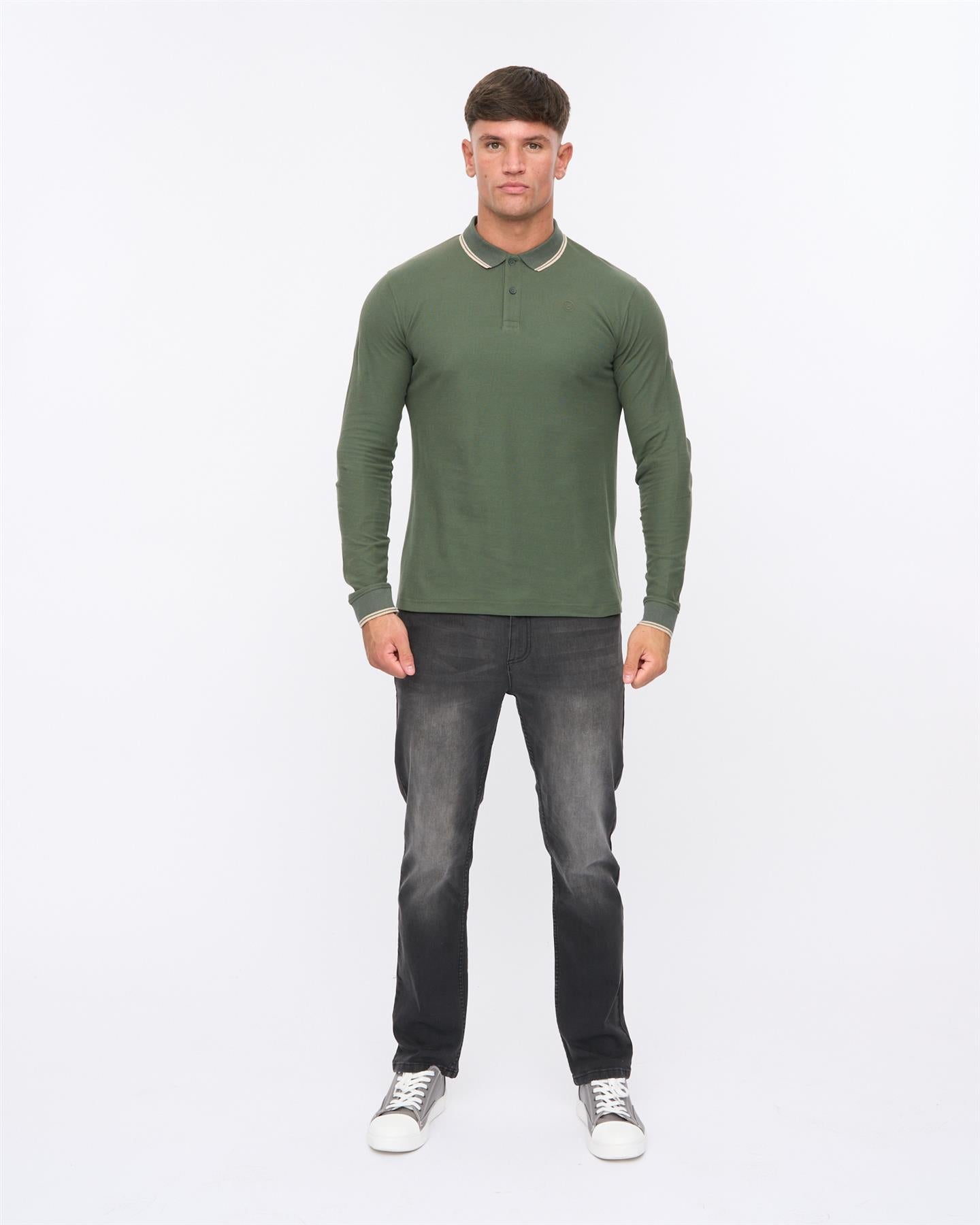 Mens Roxberry Long Sleeve Polo Forest Green