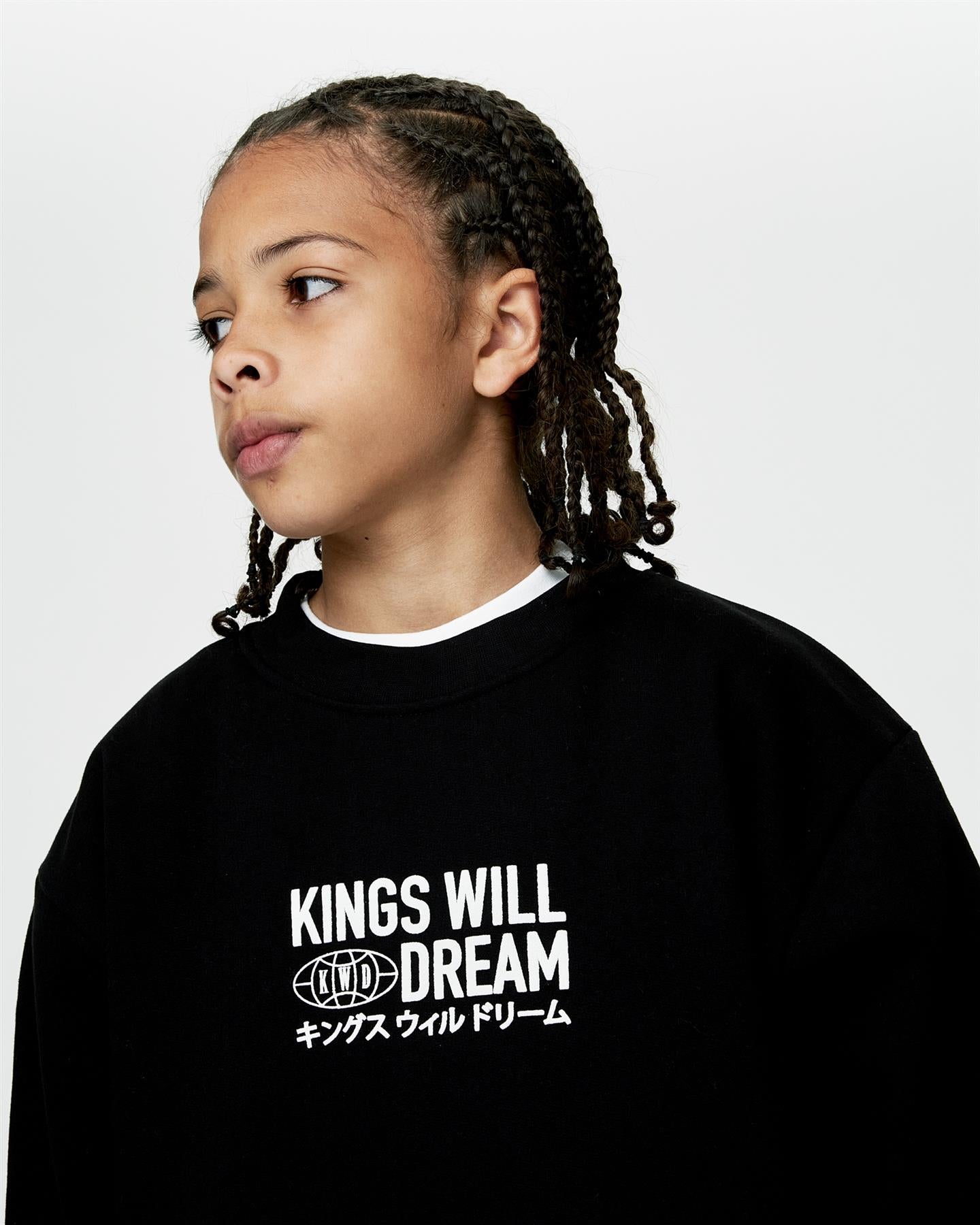 Kids Boys Studio Title Crew Sweat Black