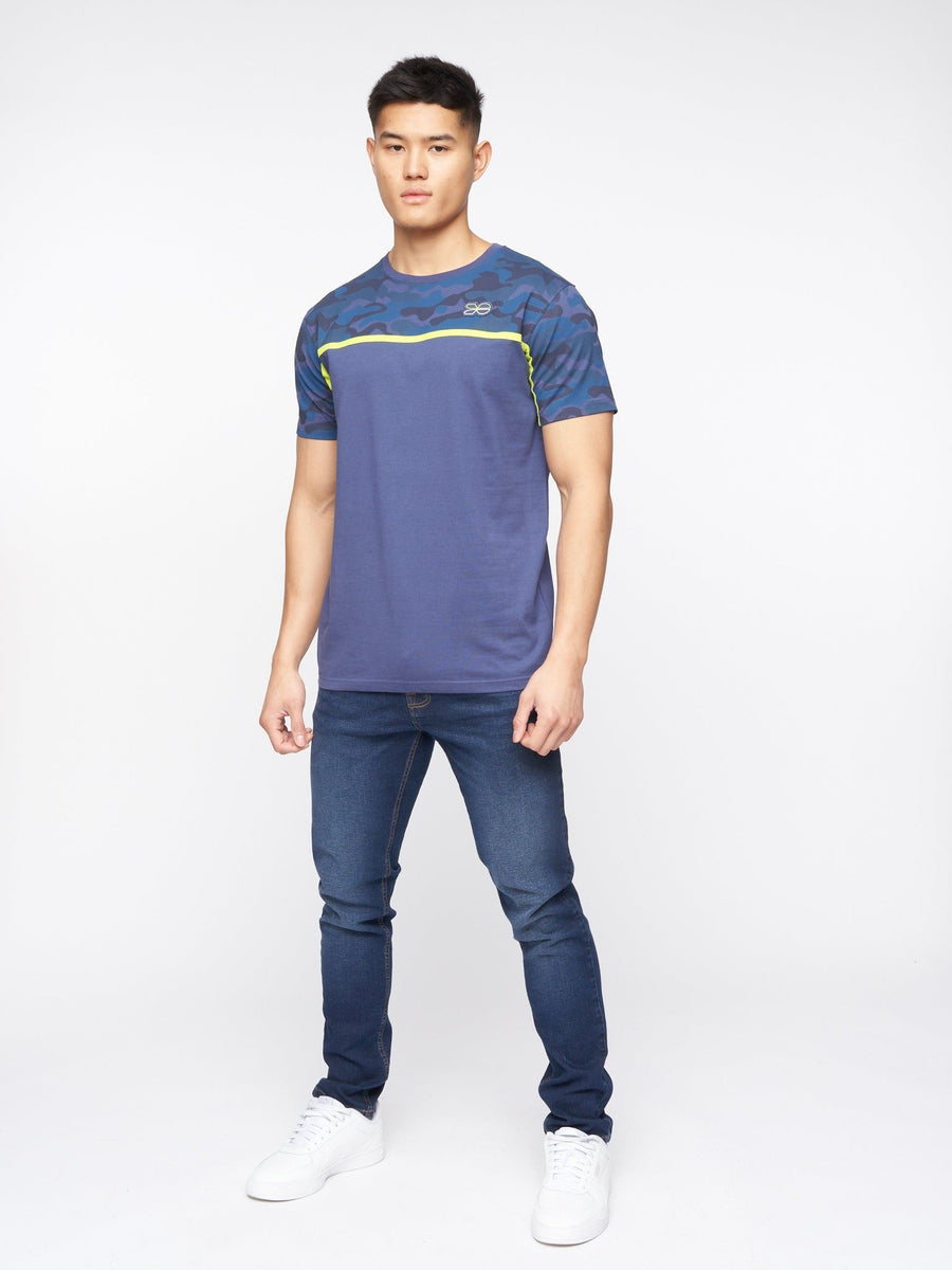 Brightling Camo T-Shirt Denim Blue