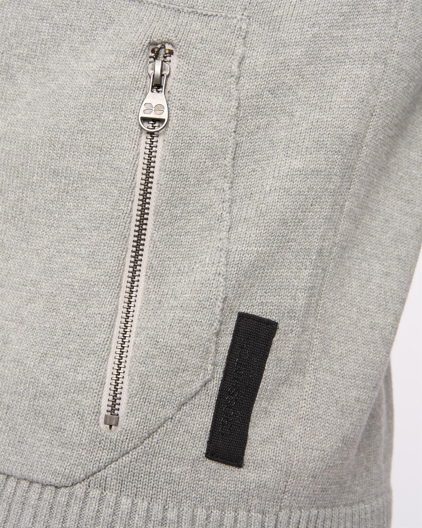 Mens Birchin Zip Thru Knit Grey