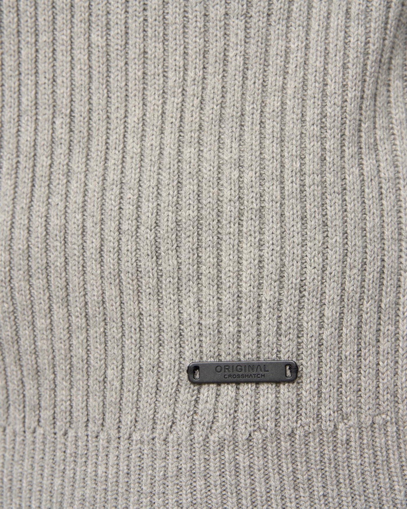 Mens Havaline 1/4 Zip Knit Grey Marl