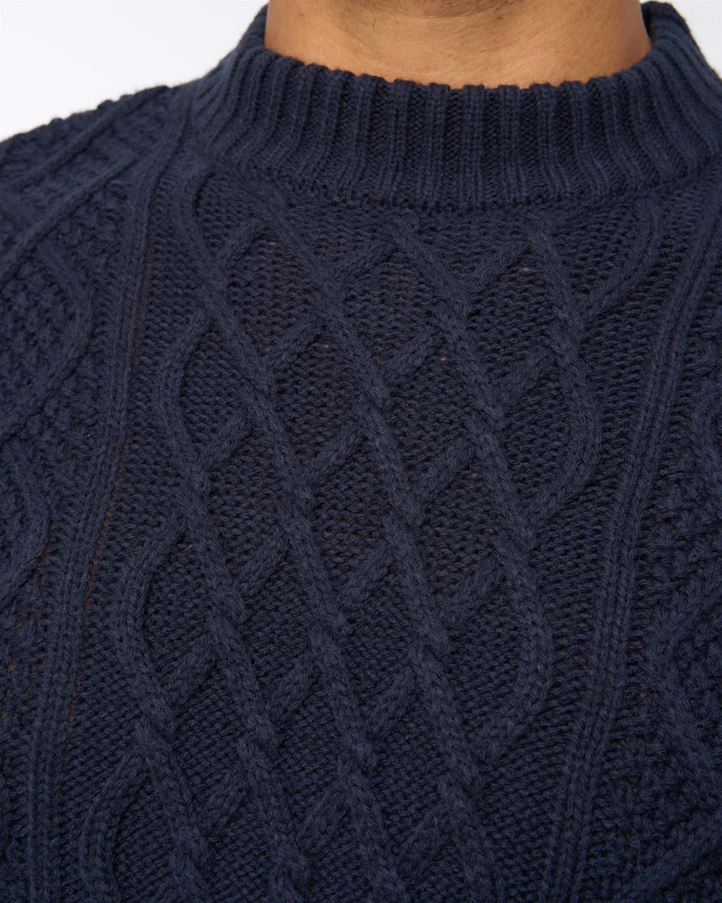 Brocksten Cable Knit Jumper Navy