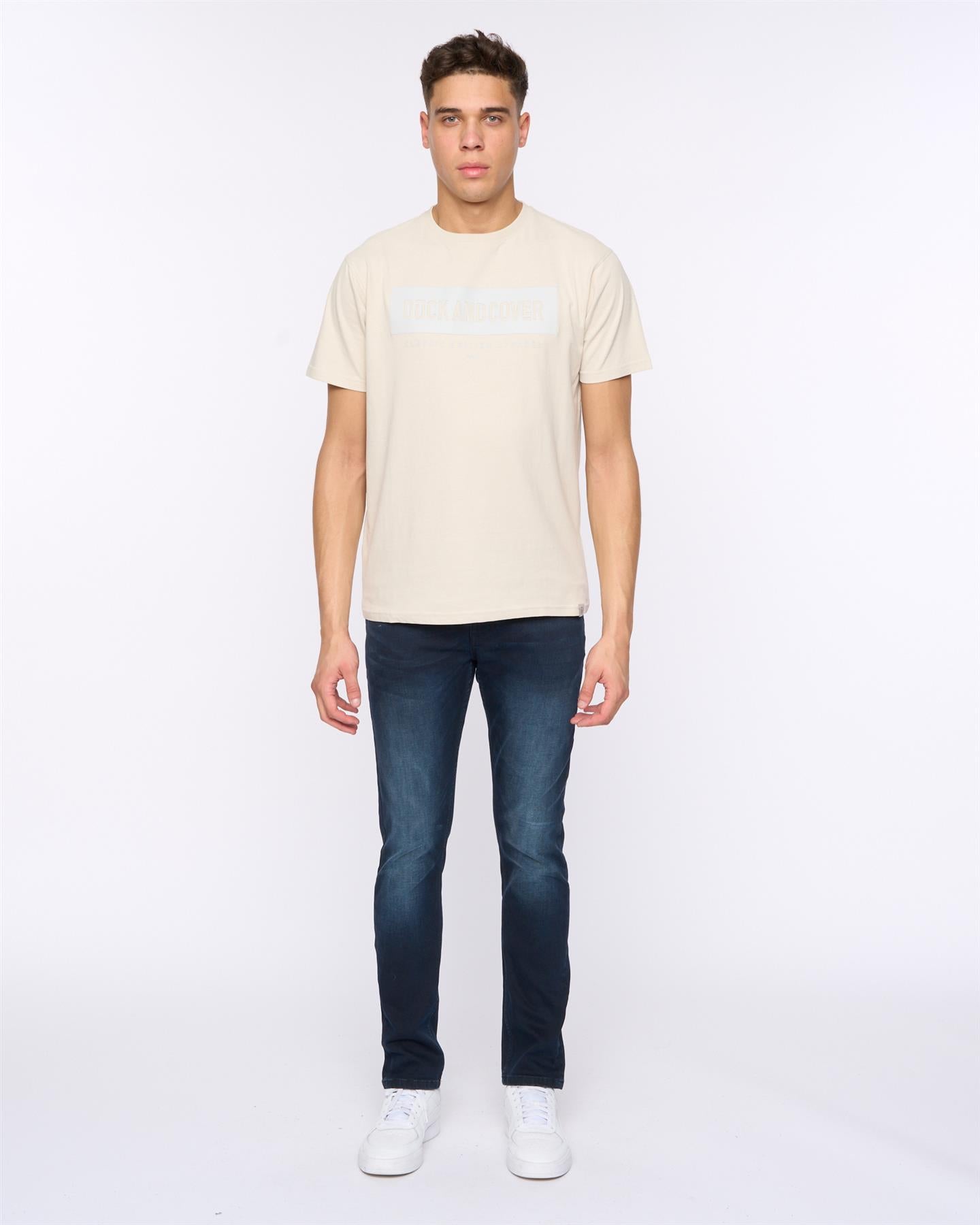 Mens Maylead Slim Fit Jeans Blue Black