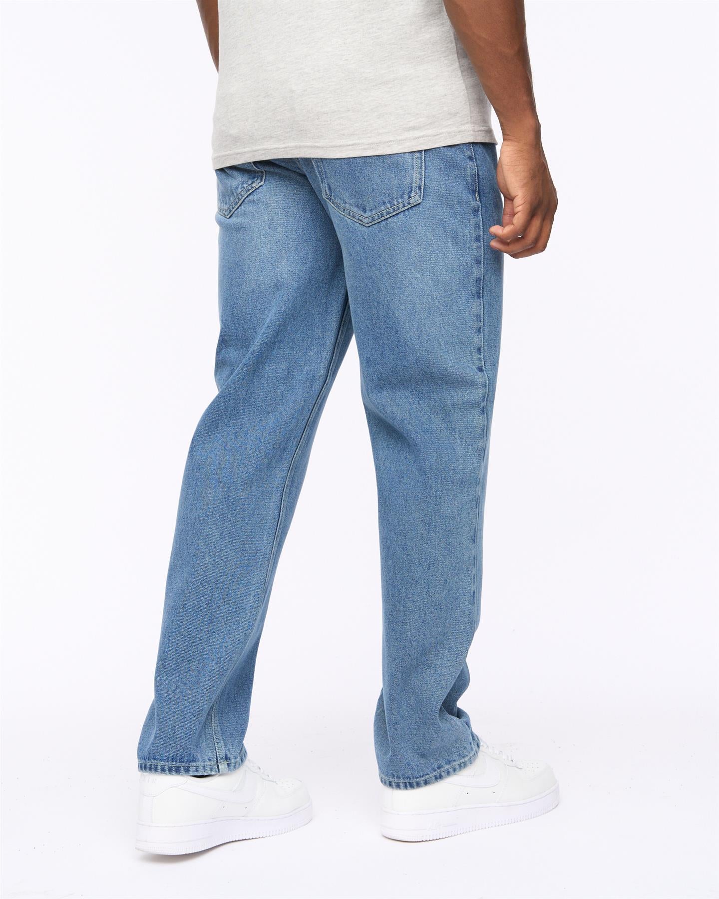 Mens Tillman Baggy Jeans Stone Wash