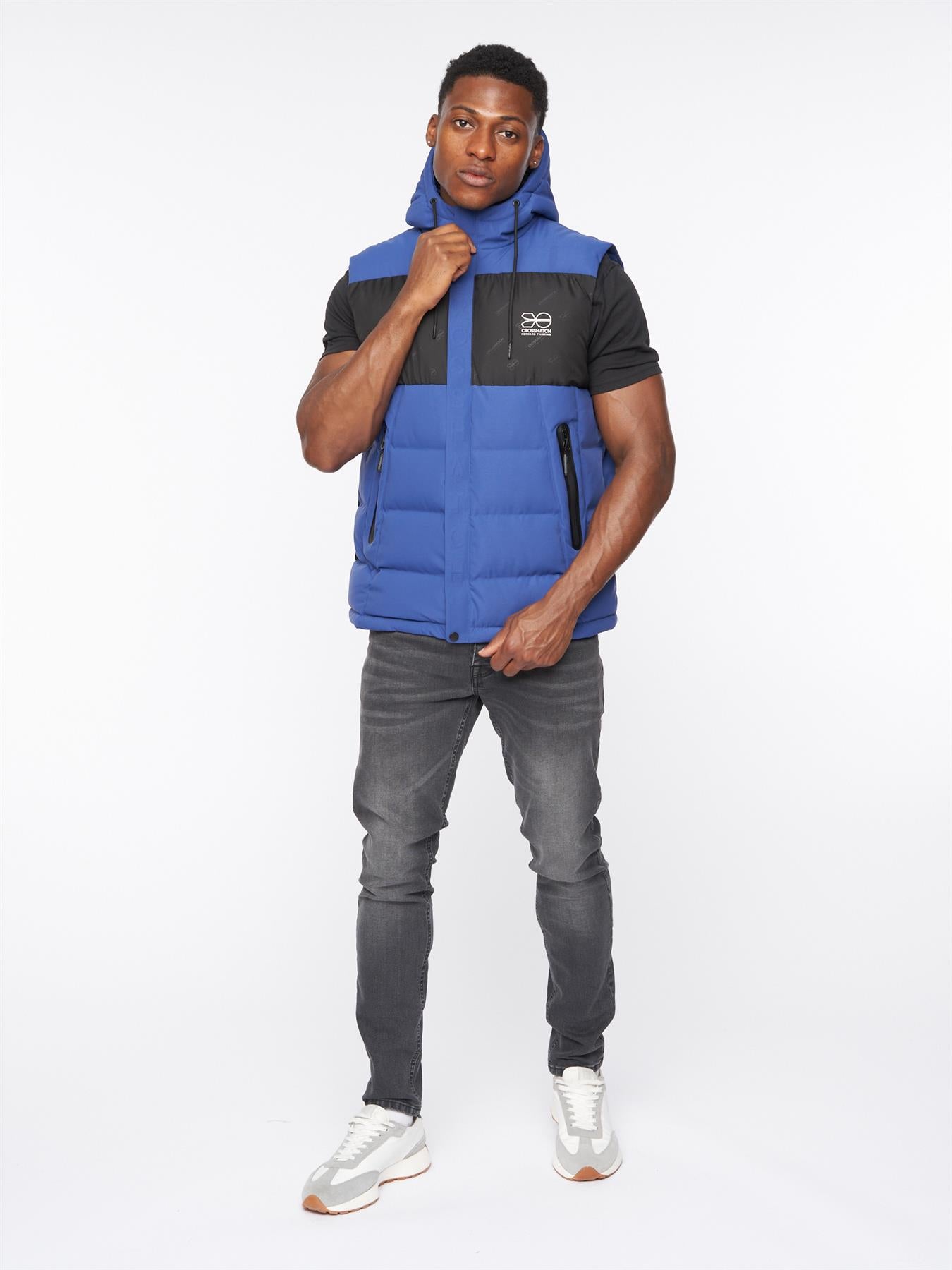 Mens Kremlins Embossed Gilet Blue