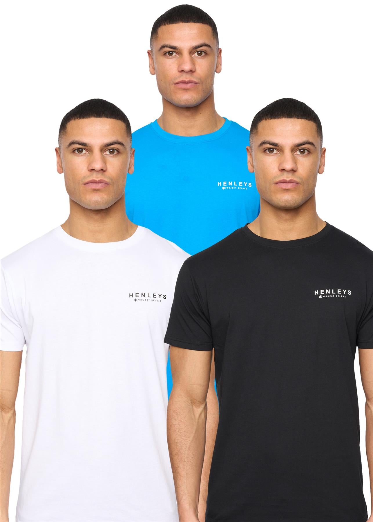 Mens Henycore T-Shirt 3pk Assorted