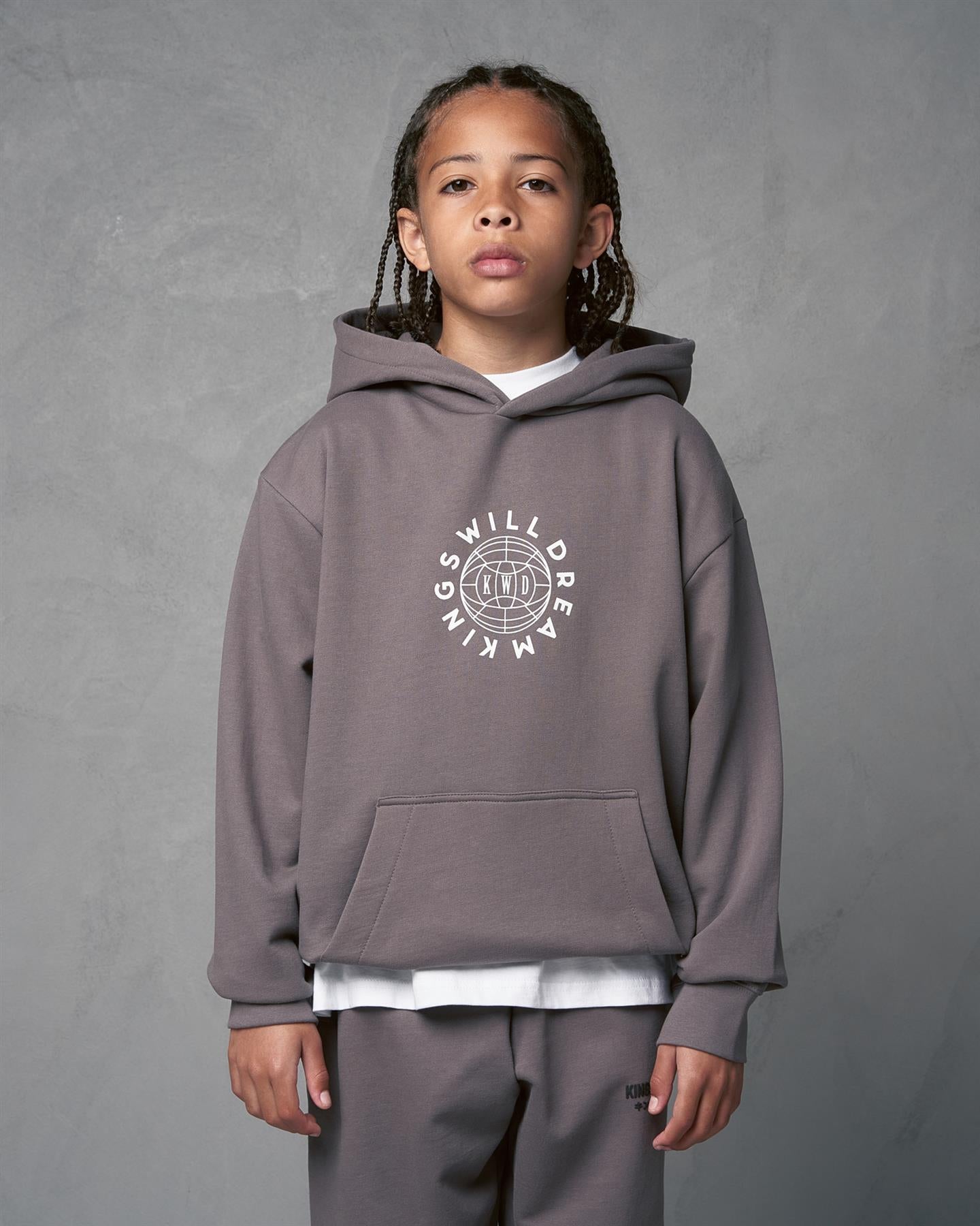 Kids Boys Studio Globalise Hoodie Grey