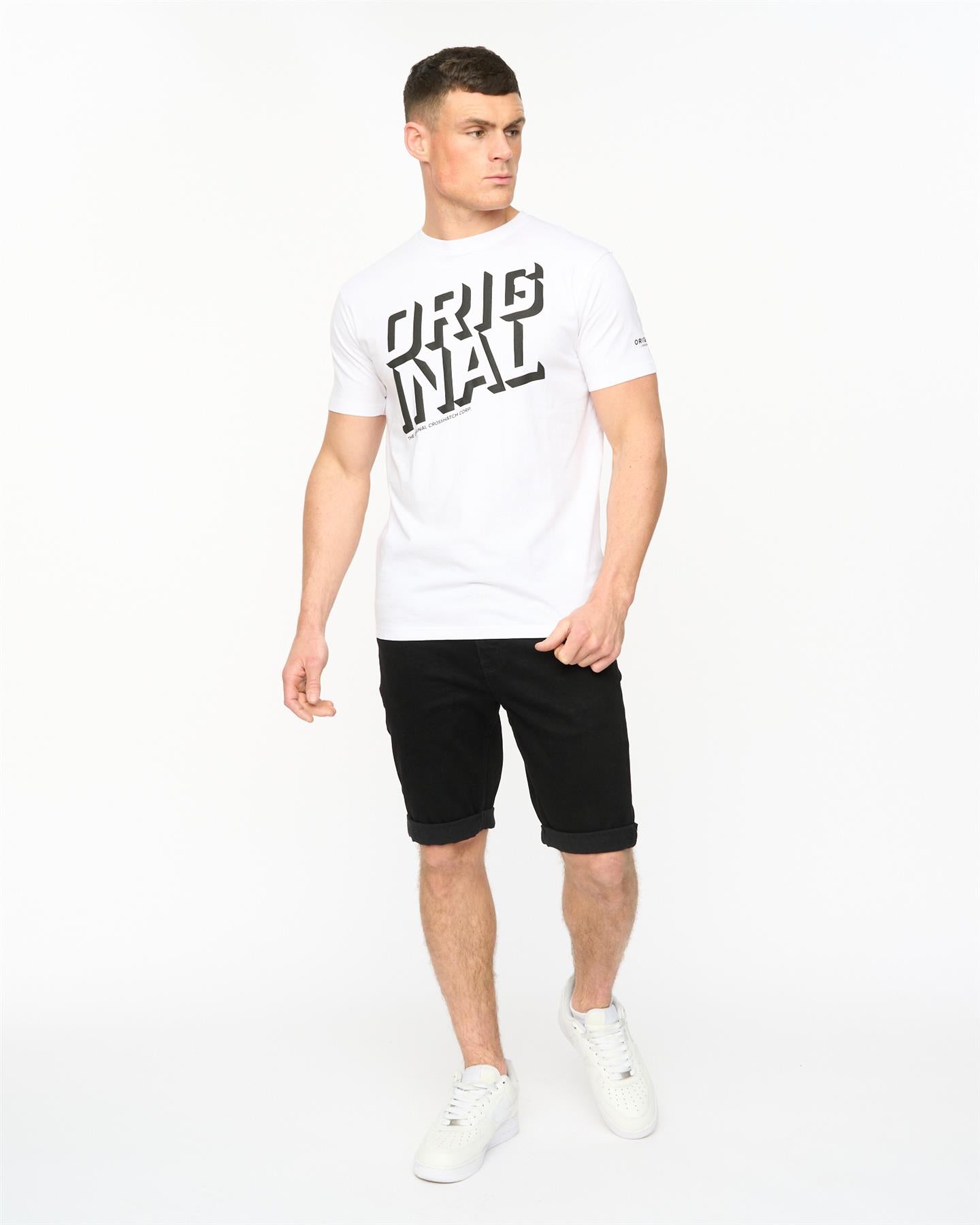 Mens Youlgreeve Belted Denim Shorts Black Wash