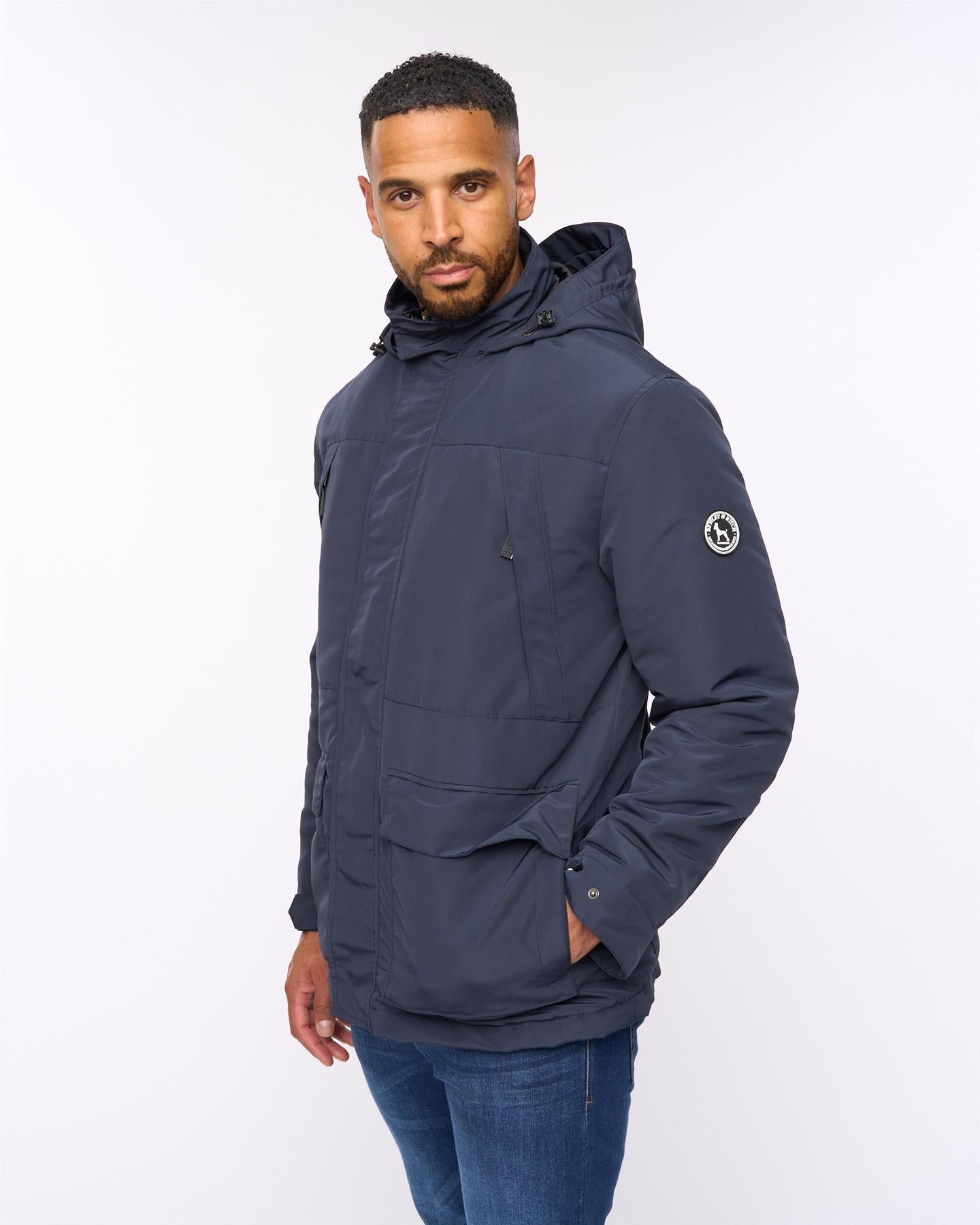 Mens Winward Double Collar Jacket Navy · Brand Corner