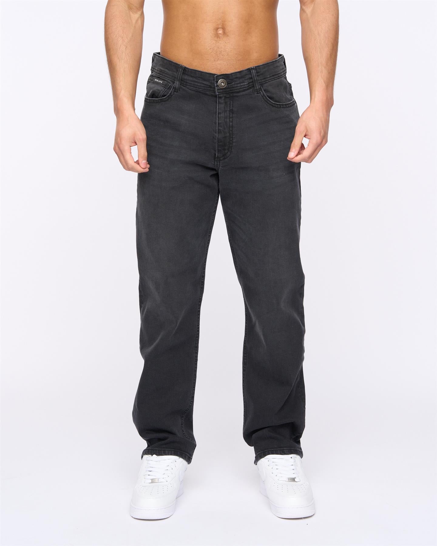 Mens Breeze Straight Fit Jeans Black Wash