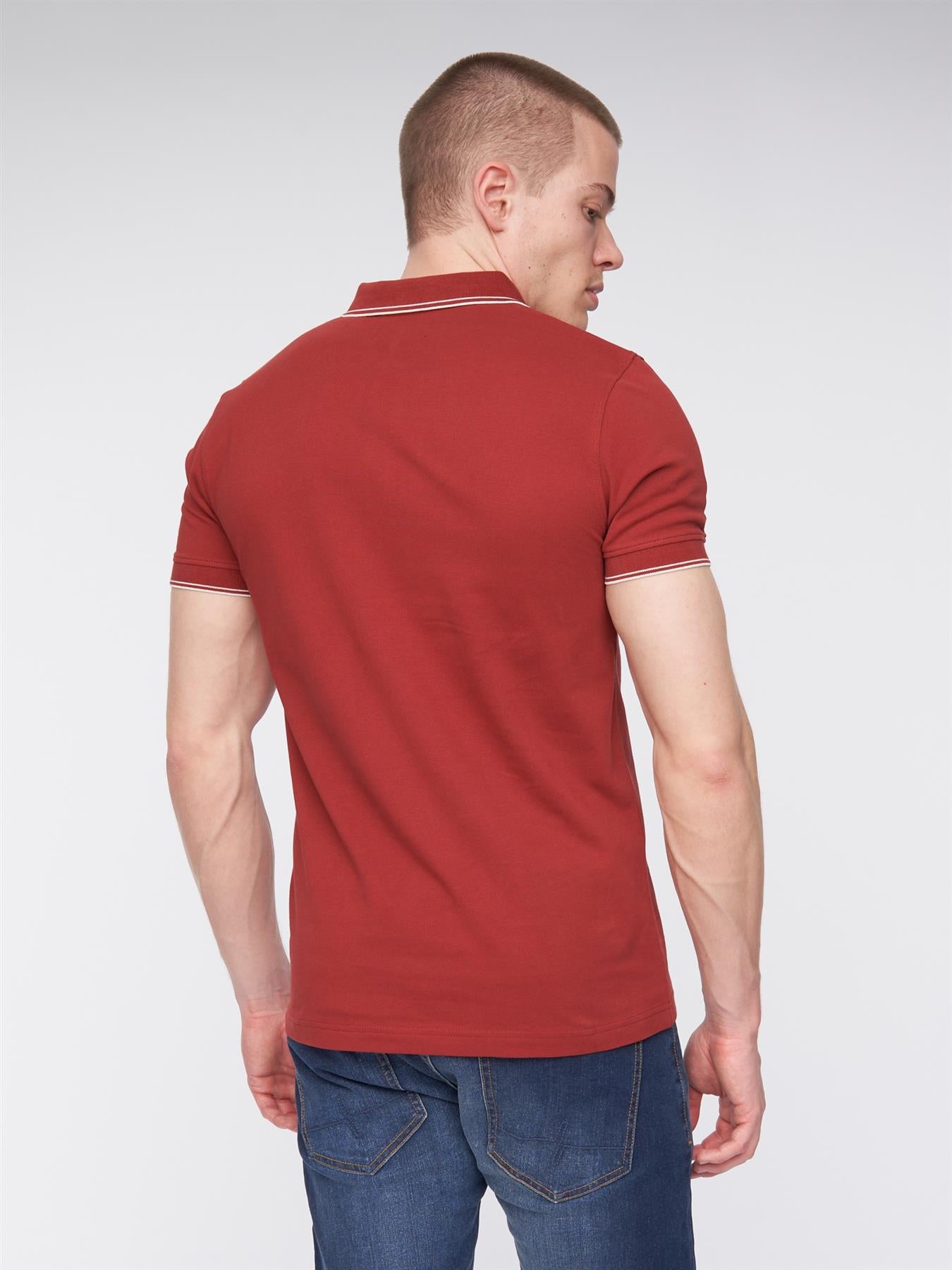 Mens Henflare Polo Deep Red