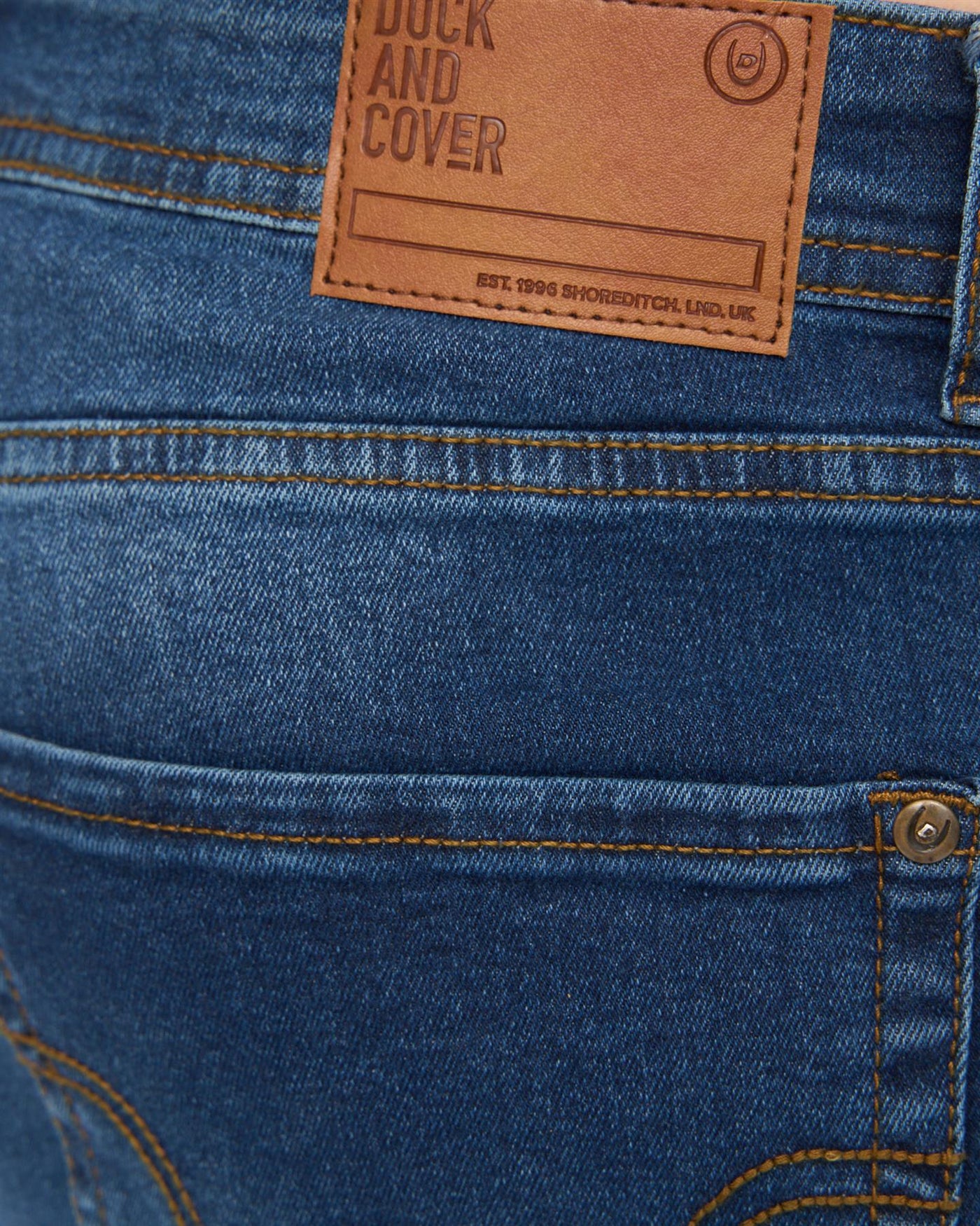 Mens Elix Straight Leg Jeans Mid Wash