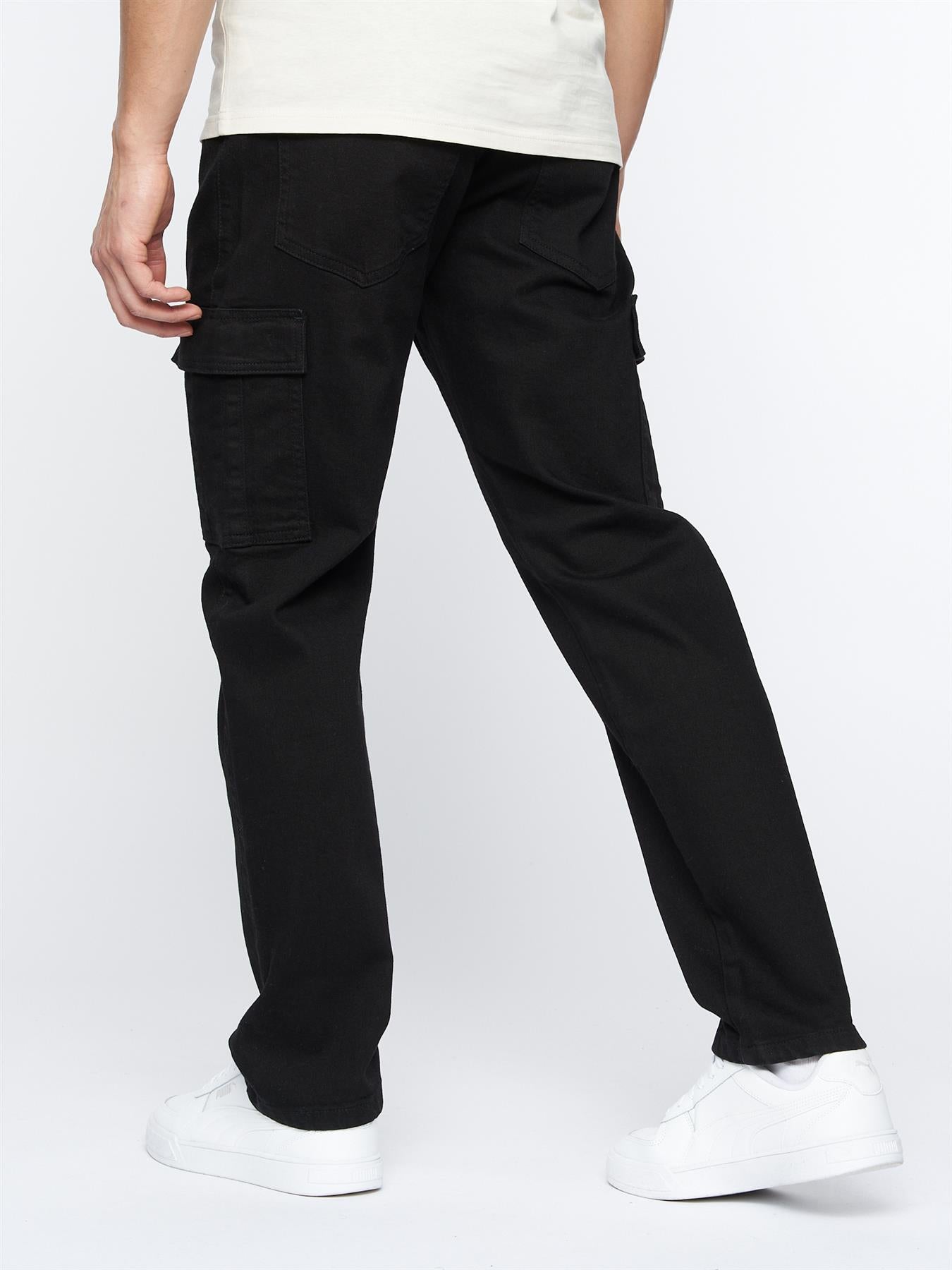 Kremtap Cargo Jeans Solid Black