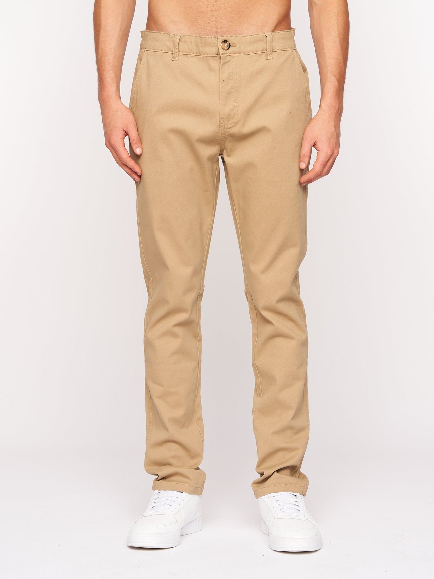Crosshatch Mens Roysden Chinos Sand
