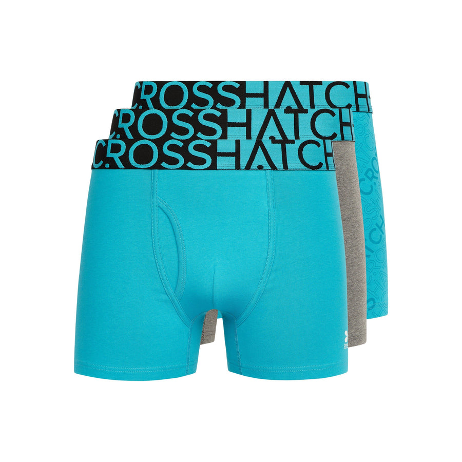 Crosshatch - Mens Typan Boxers 3pk Teal