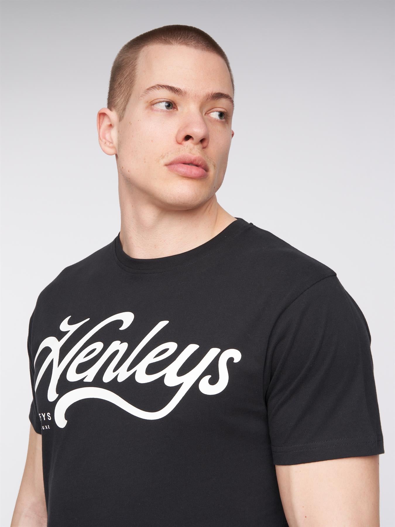 Mens Scripthen T-Shirt Black