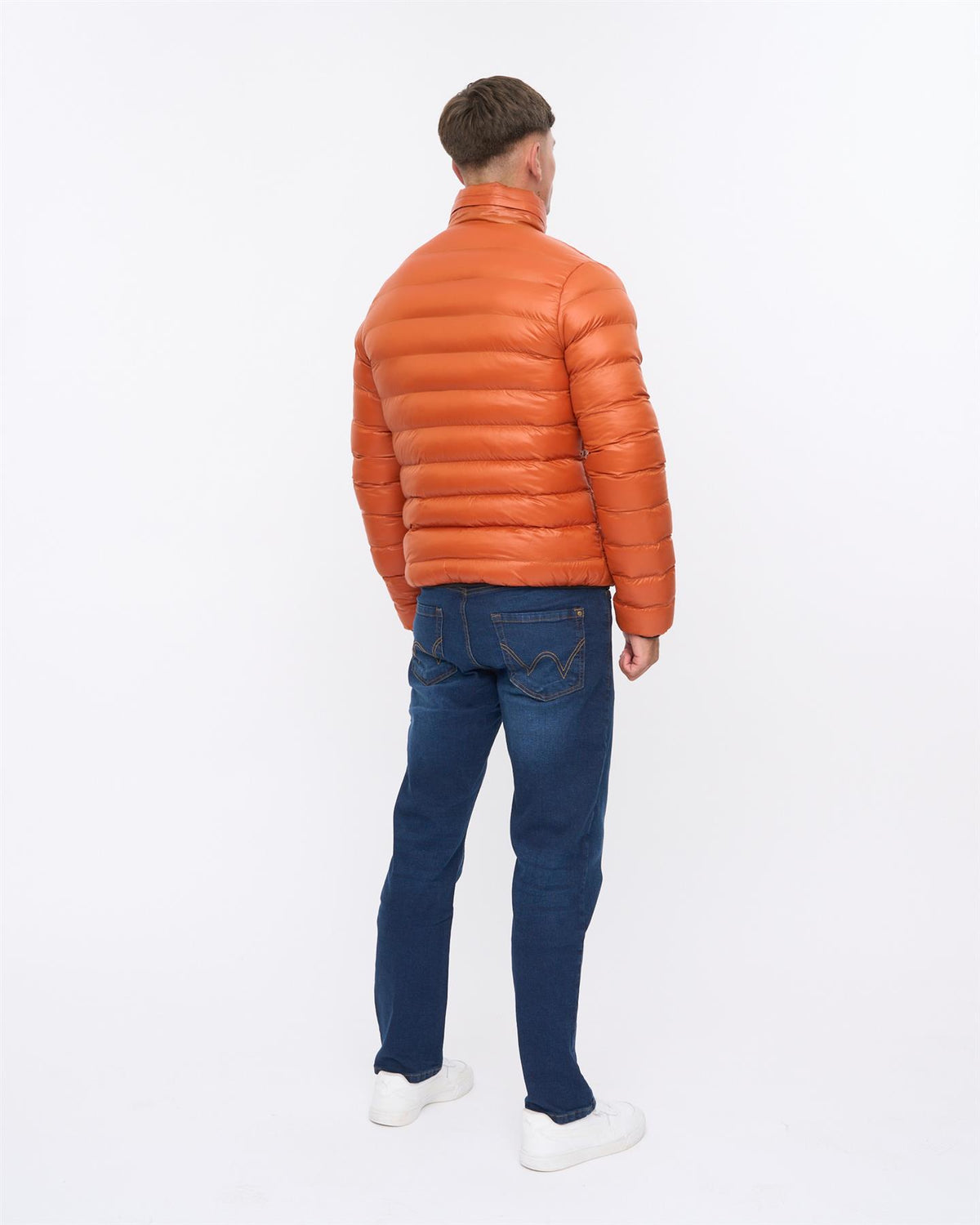 Mens Shemmy Two Quilted Jacket Orange