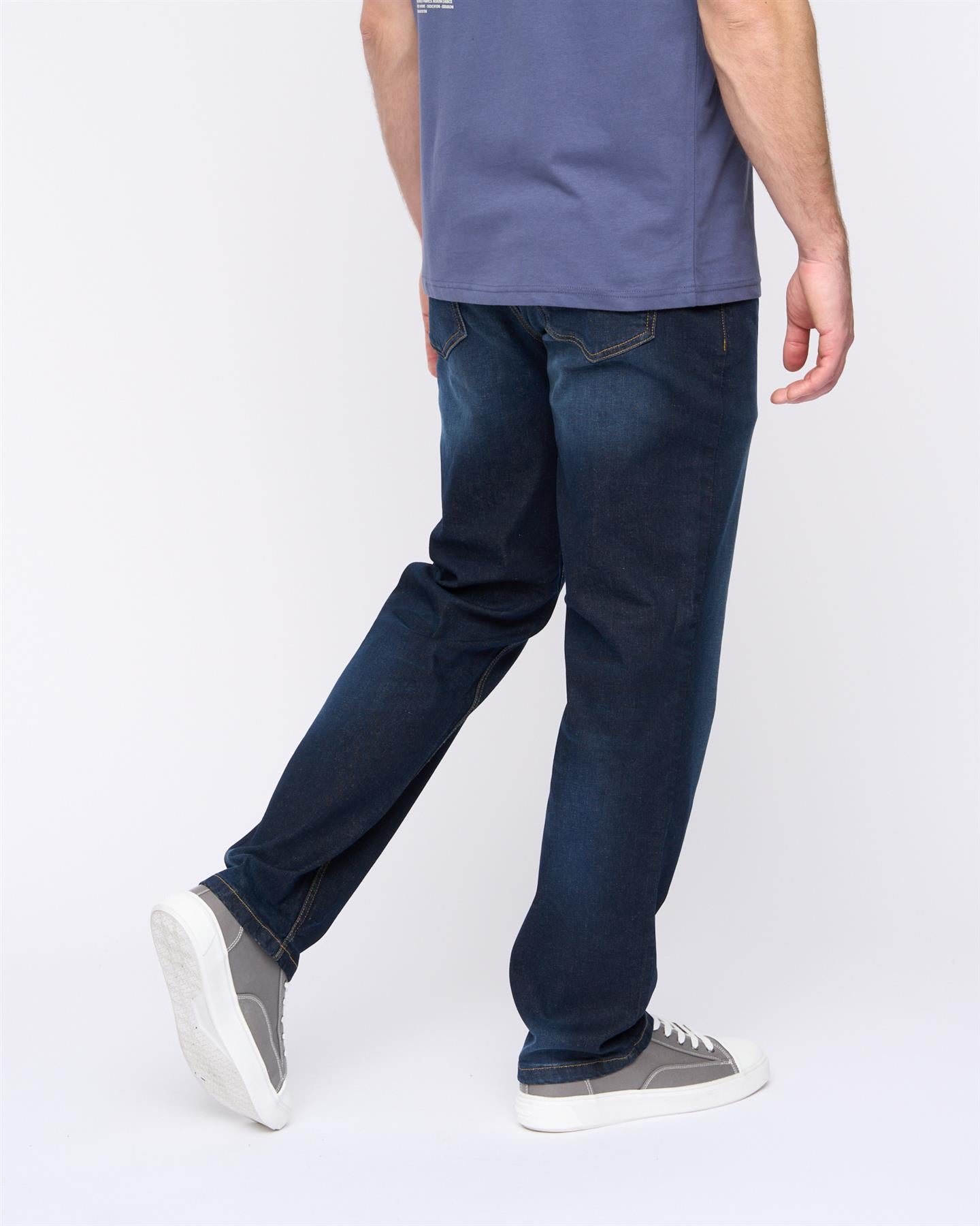Mens Rushawn Relaxed Fit Jeans Dark Wash