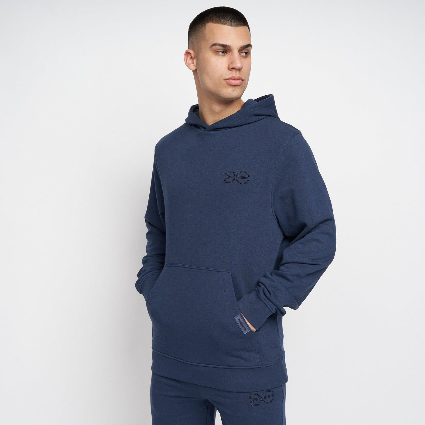Crosshatch Mens Emmson Hoodie Navy