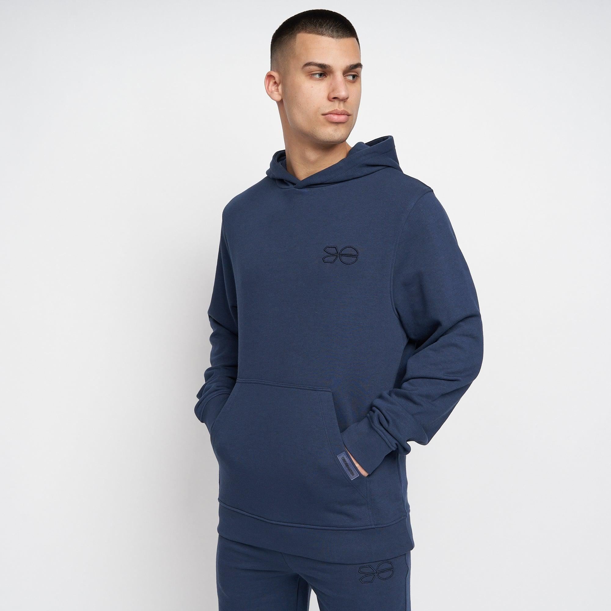 Crosshatch Mens Emmson Hoodie Navy