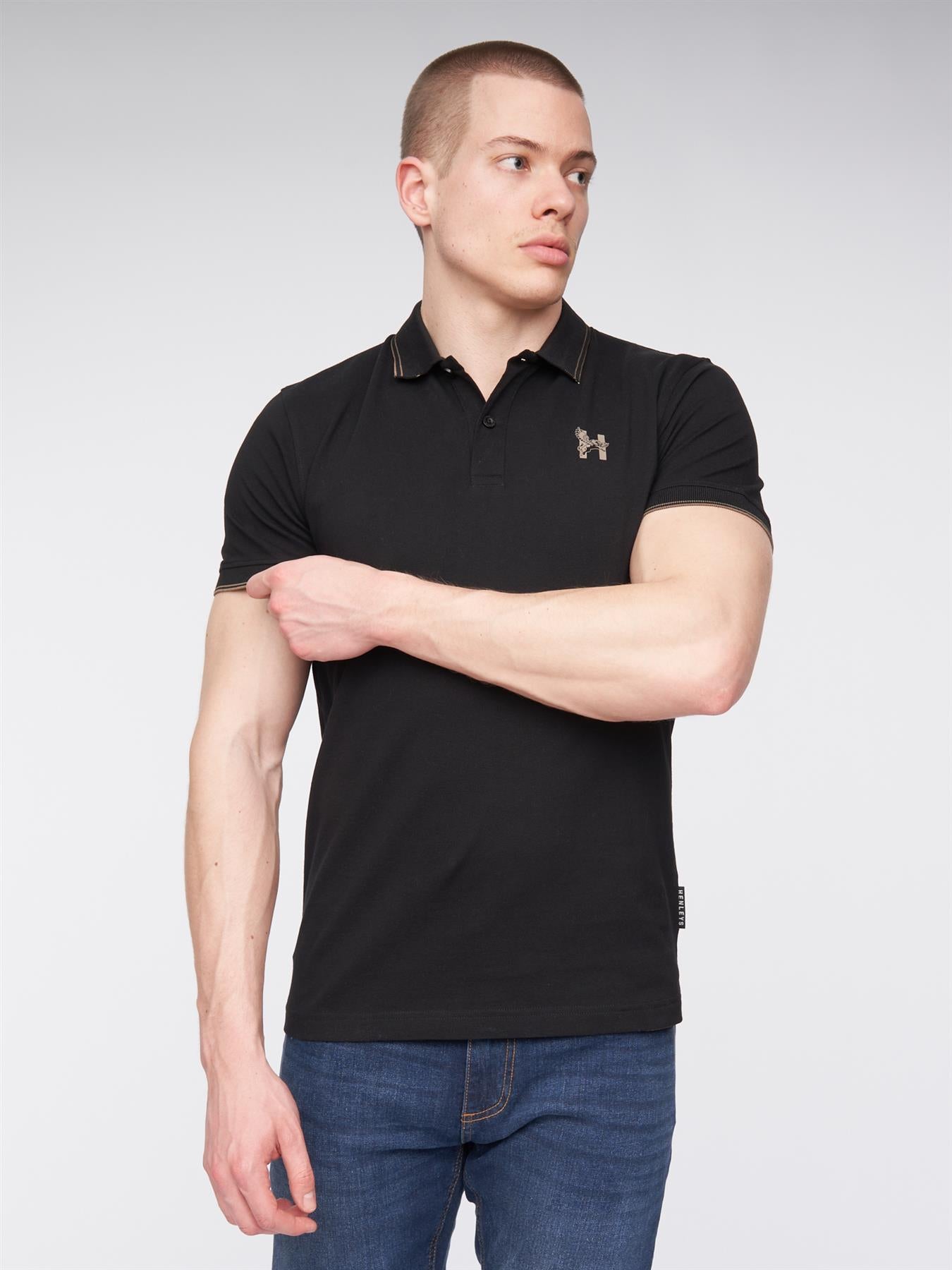 Mens Henflare Polo Black