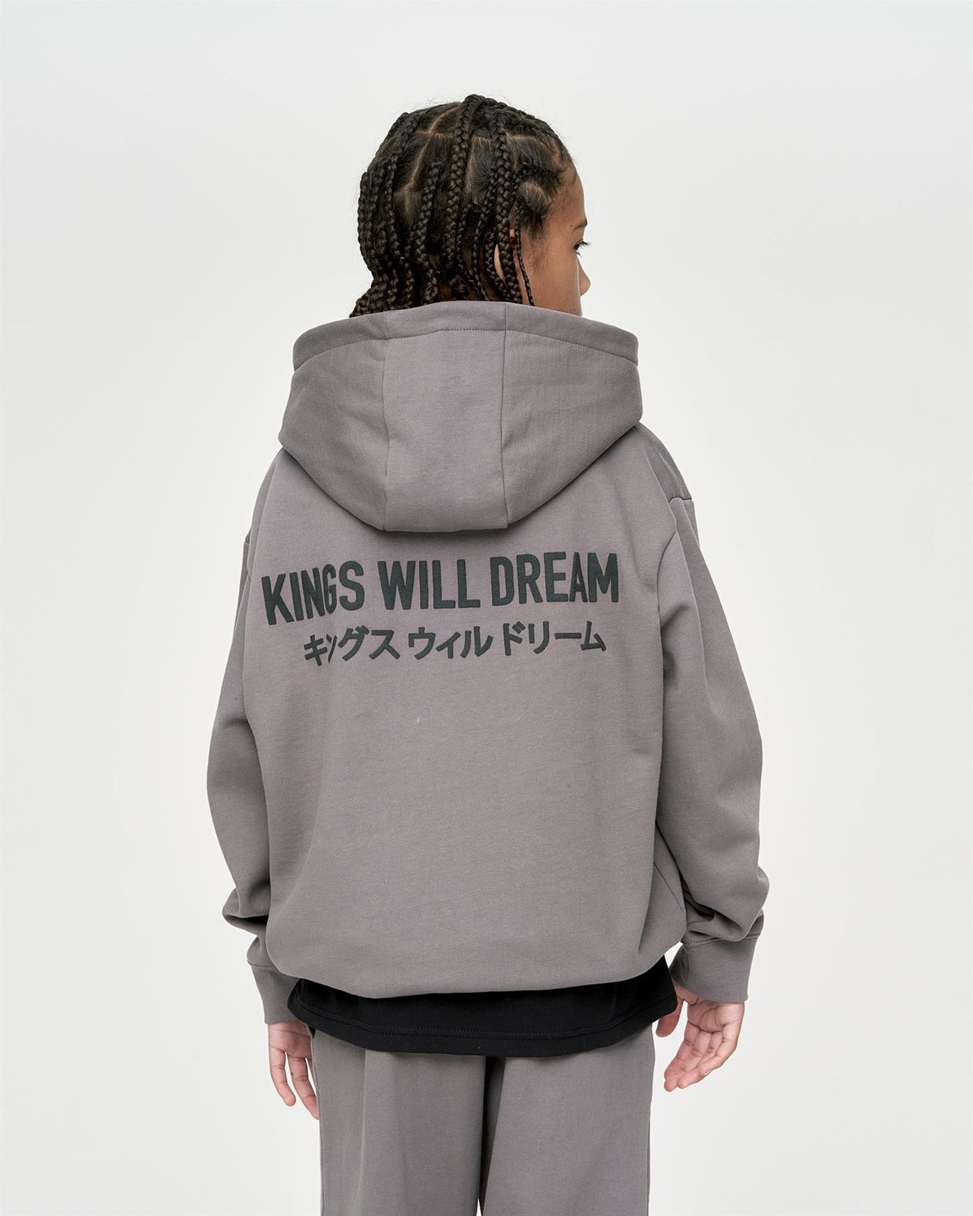 Kids Boys Studio Duo Line Hoodie Grey