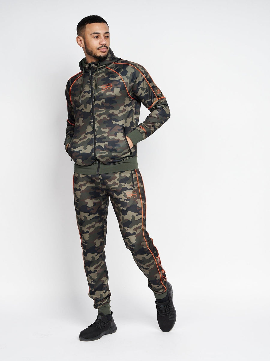 Mens Brickcount Tracktop Green Camo