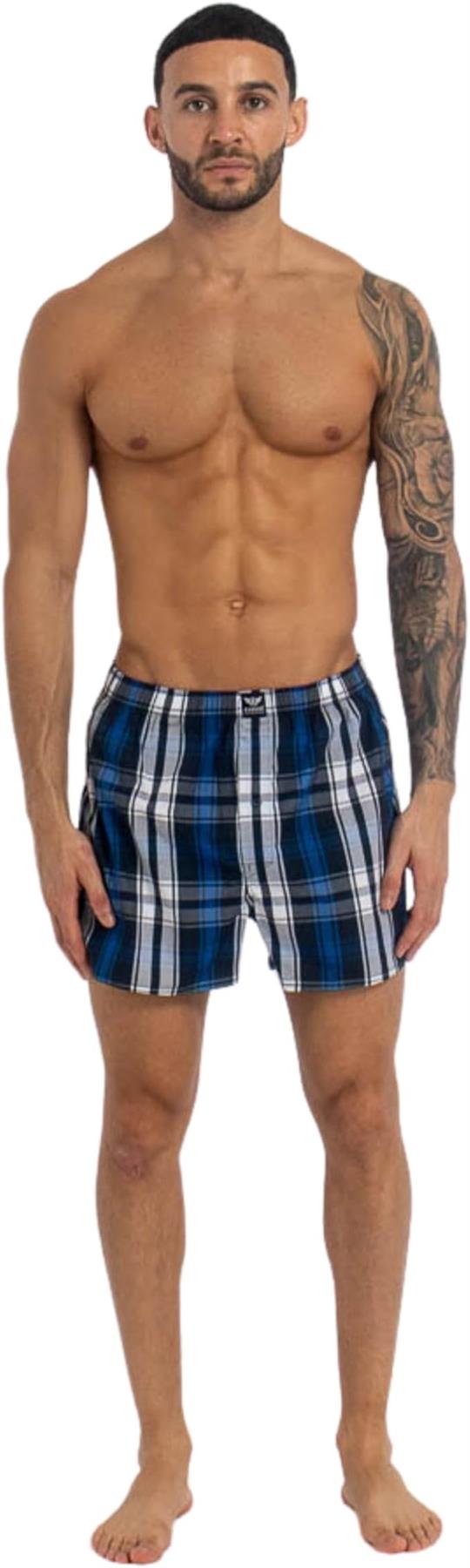Men's Hexster Woven Boxers 6pk Blues