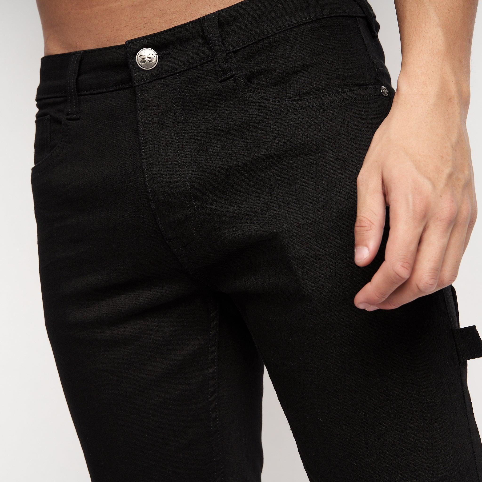 Carpenter Denim Shorts Black Wash