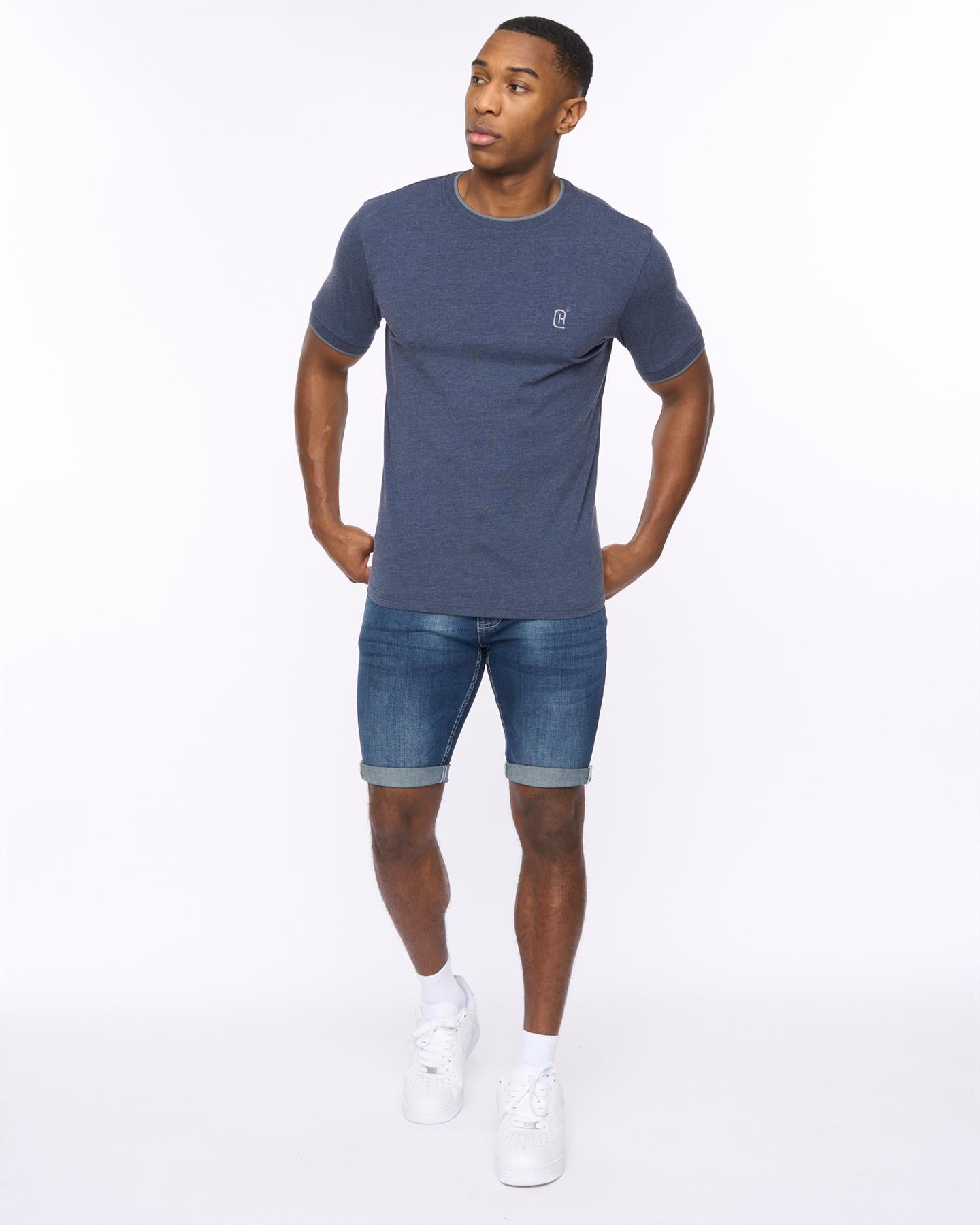 Mens Einstip T-Shirt Navy Marl