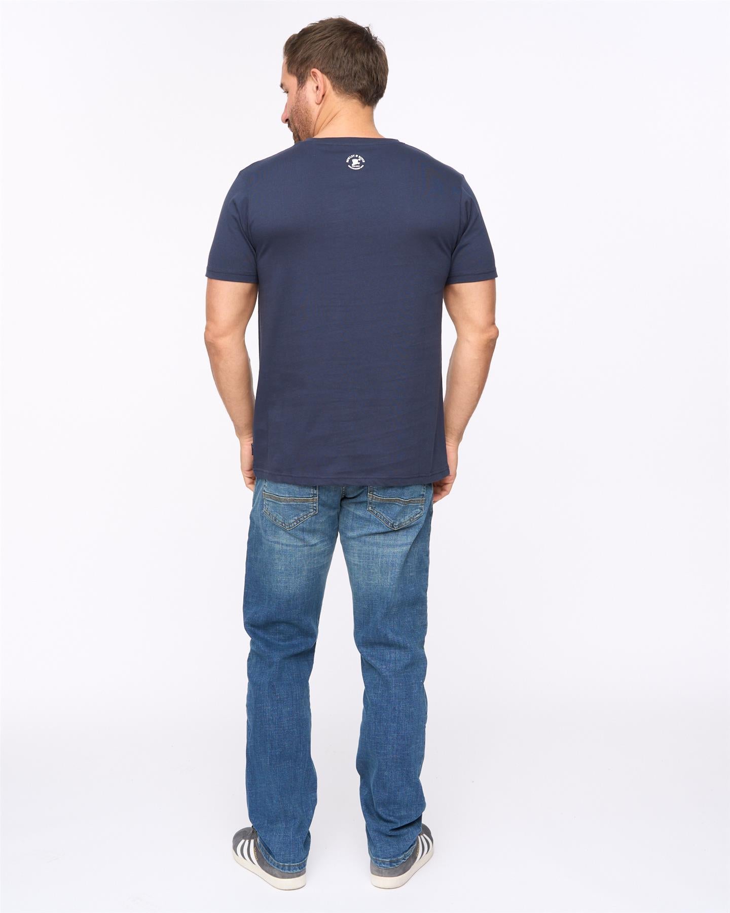 Mens Harlings T-Shirt Navy