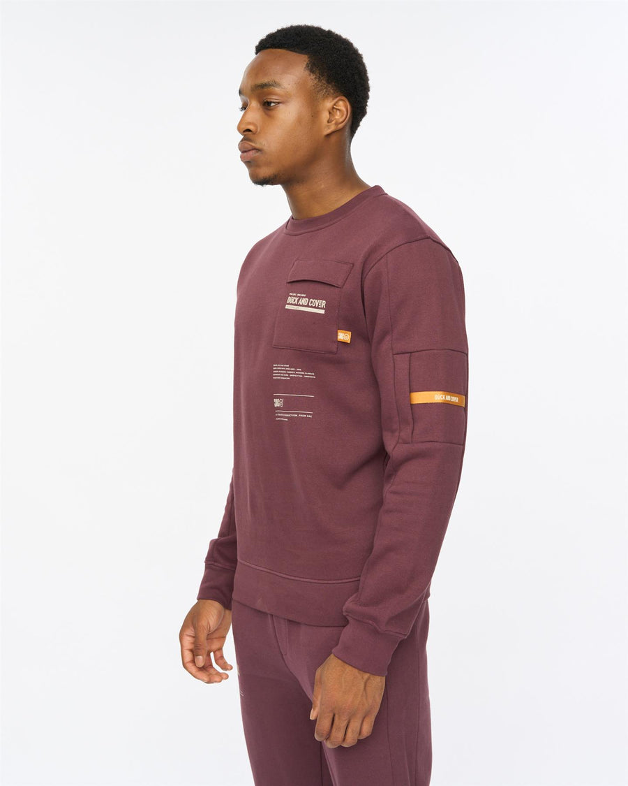 Mens Applewood Crew Sweat Raisin