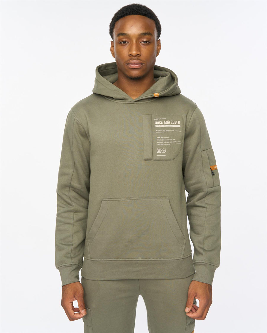 Mens Adamsberg Hoodie Dark Olive