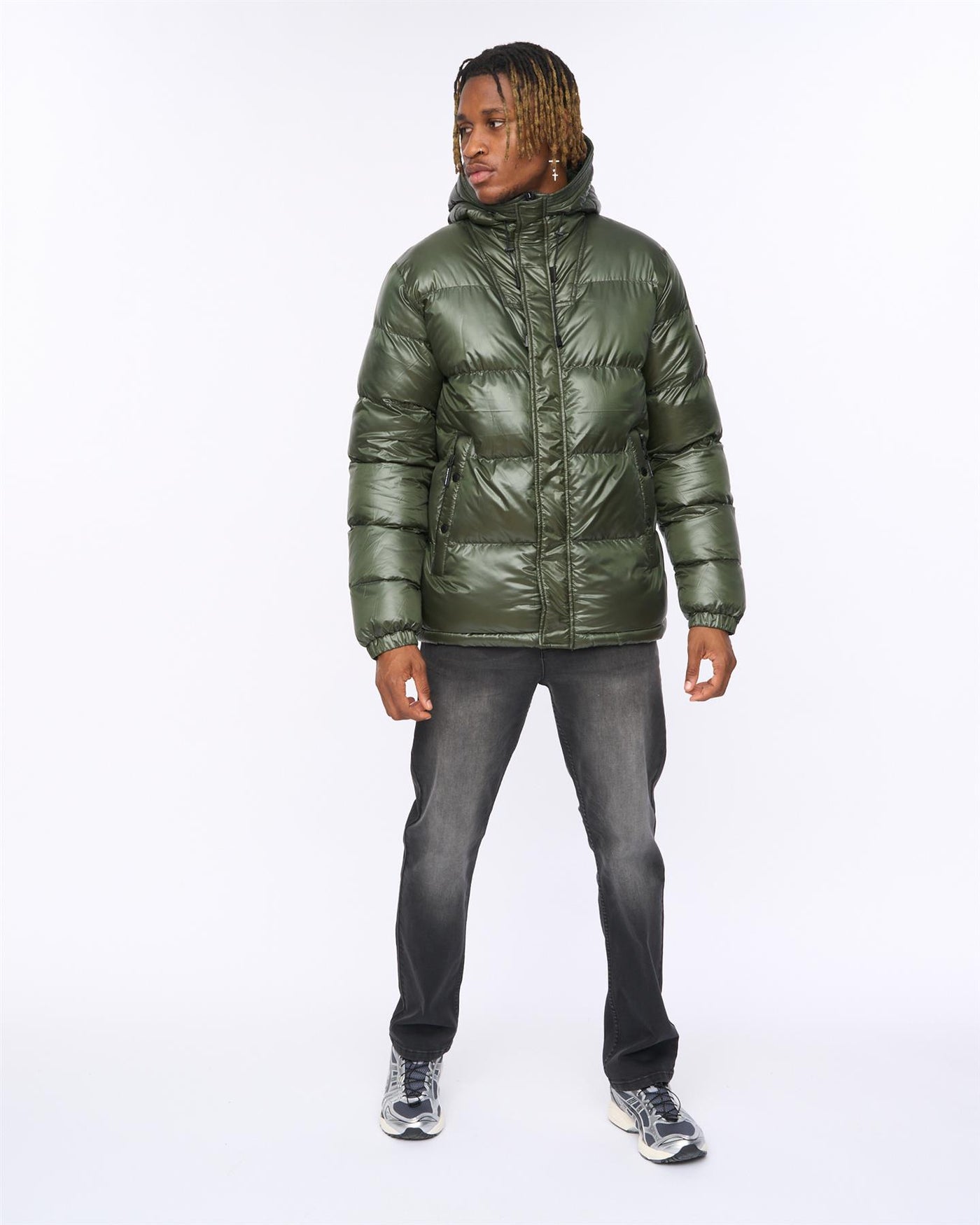 Mens Welcome Puffer Jacket Olive