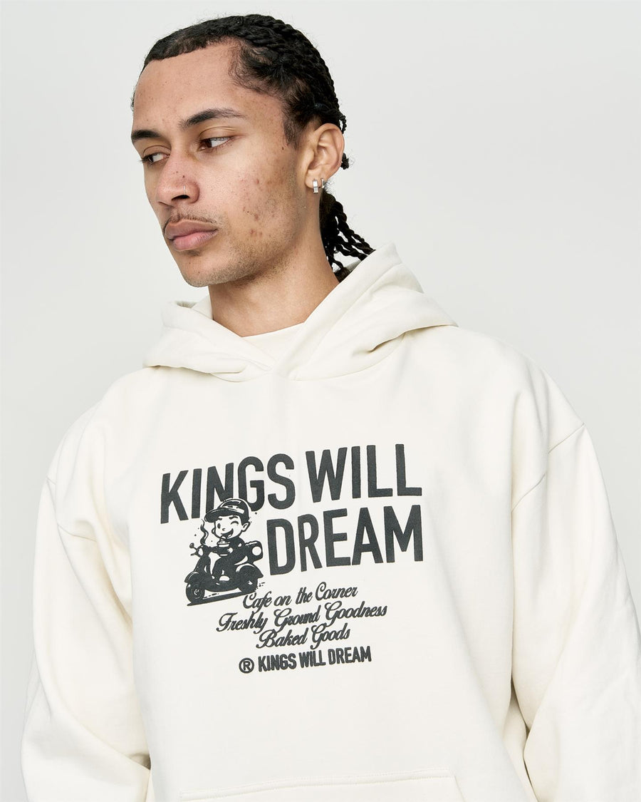 Mens Studio Cafe Boy Hoodie Off White