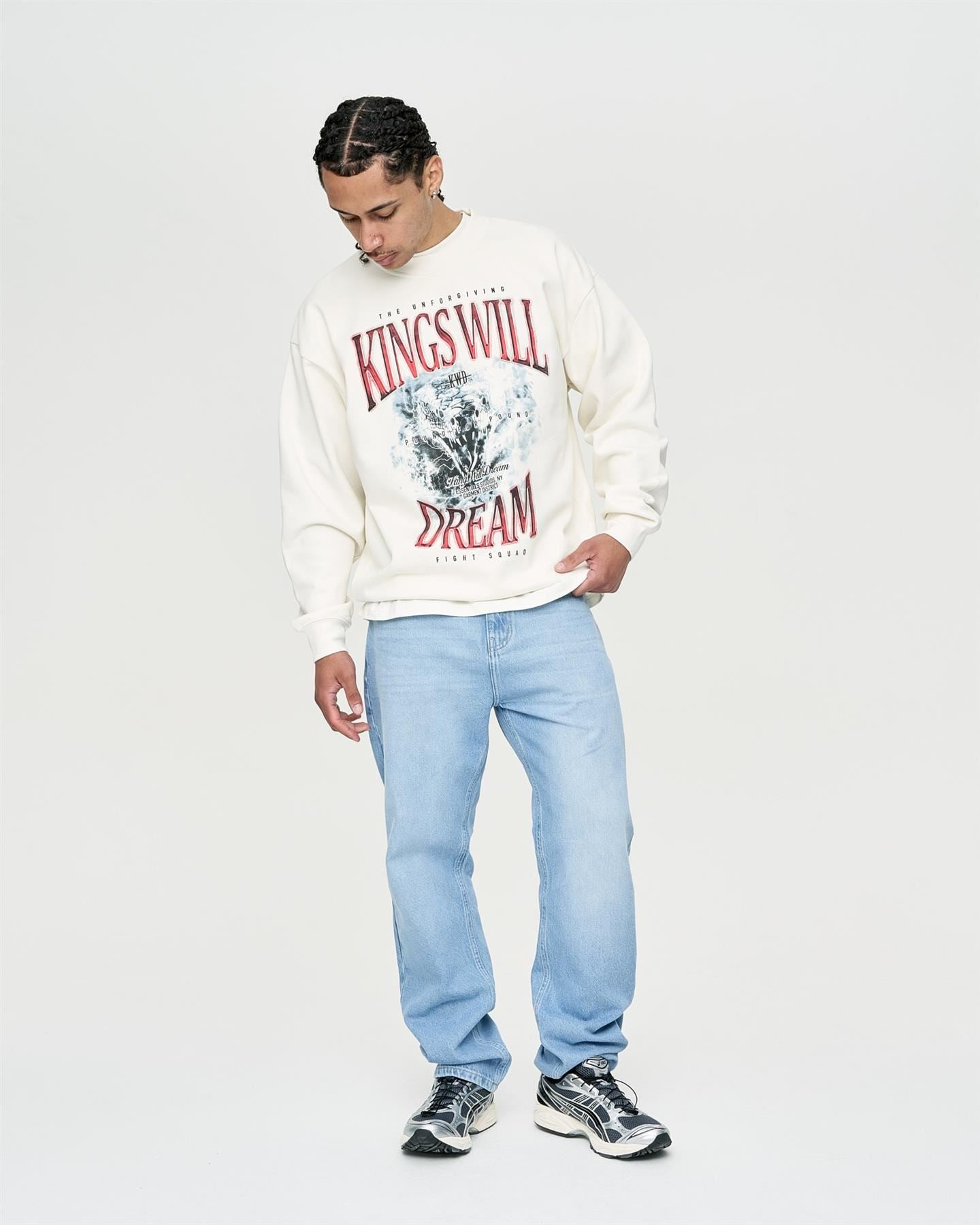 Mens Studio Snake Eyes Crew Sweat White