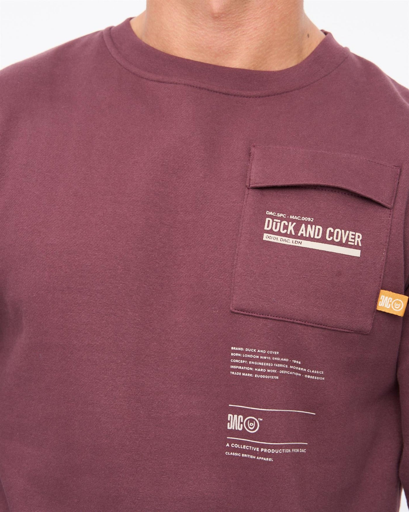 Mens Applewood Crew Sweat Raisin