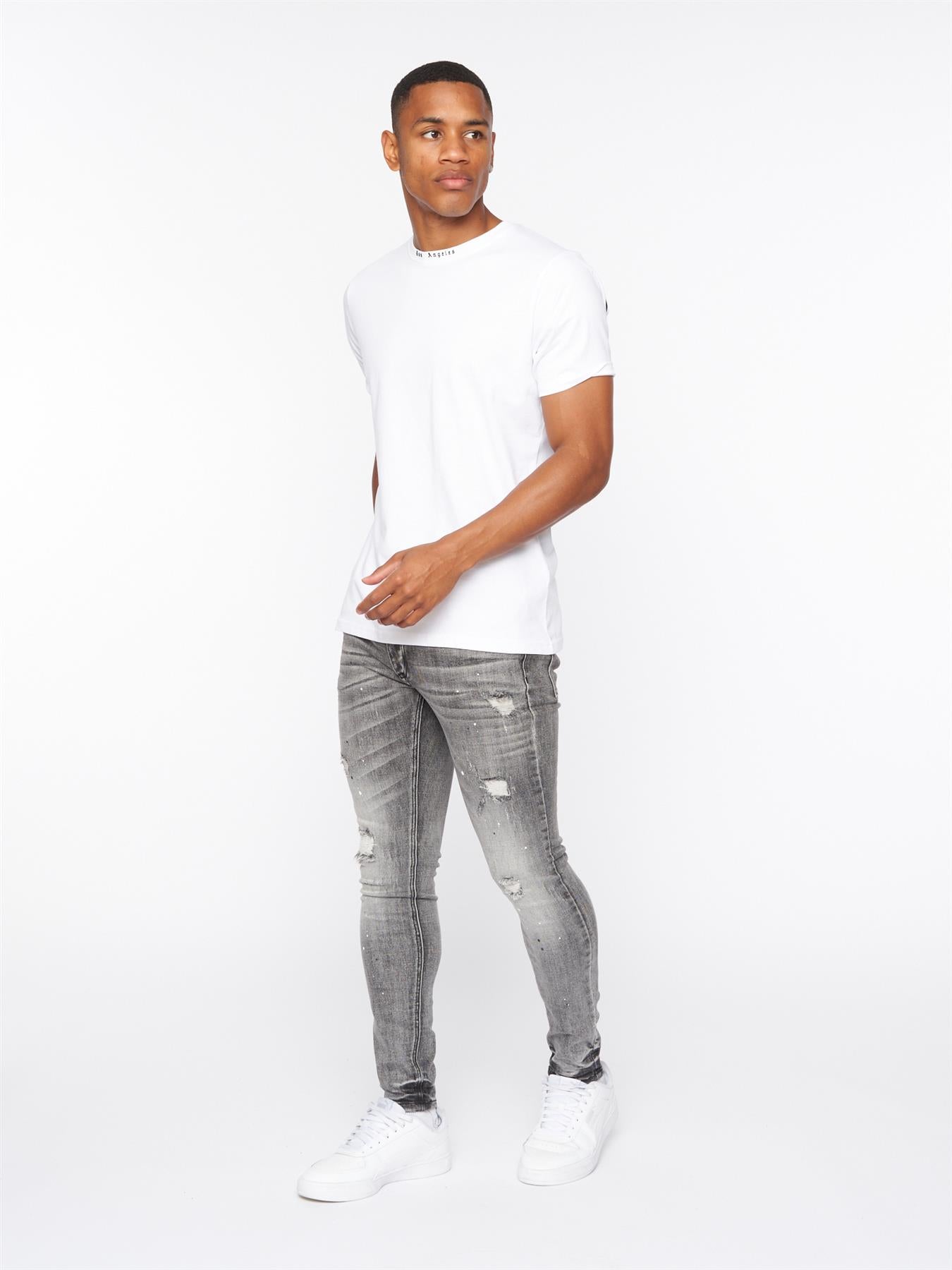 Stalham 2.0 Grey Wash Superslim Denim Jean Grey Wash