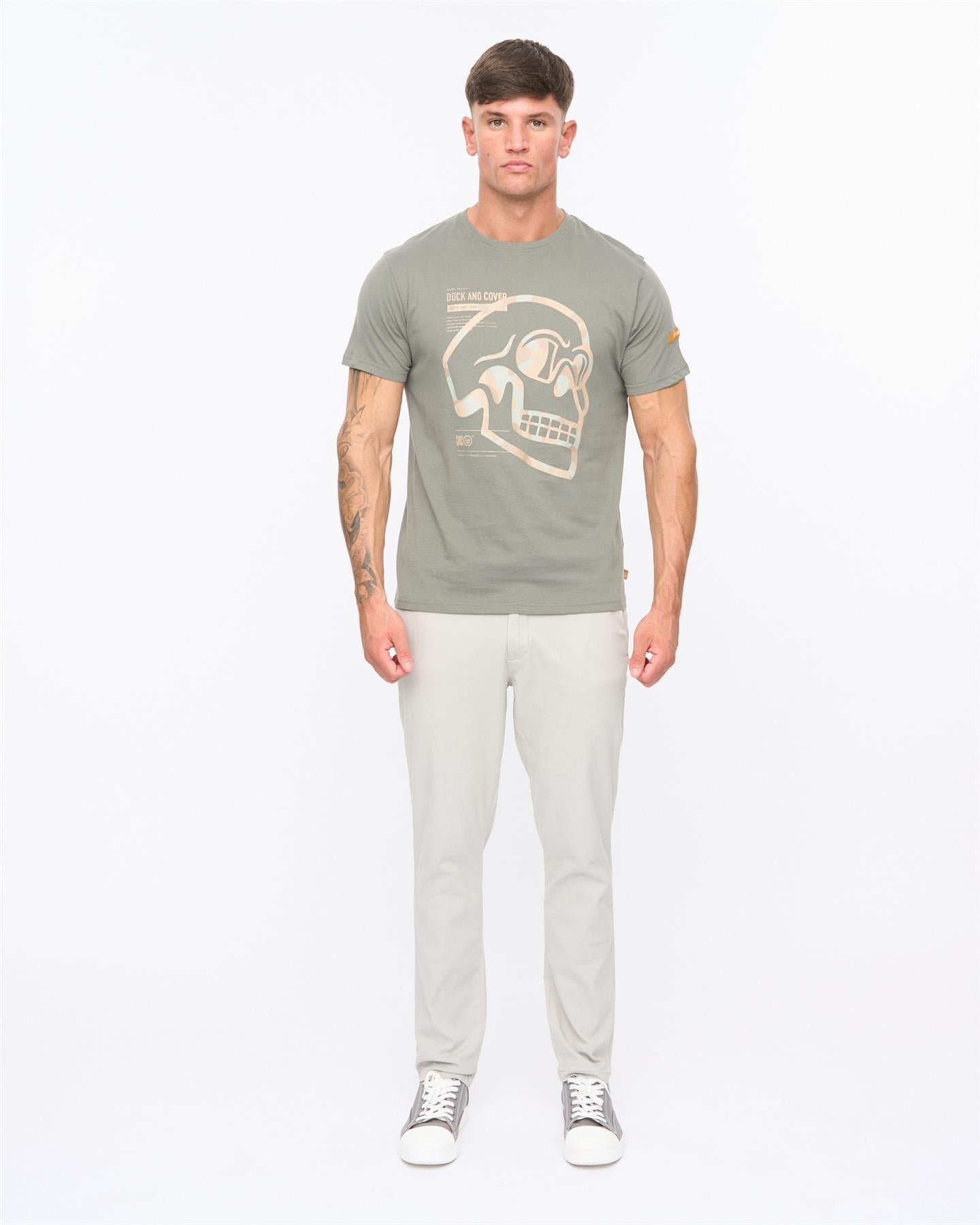 Mens Skullmatic T-Shirt Dark Olive
