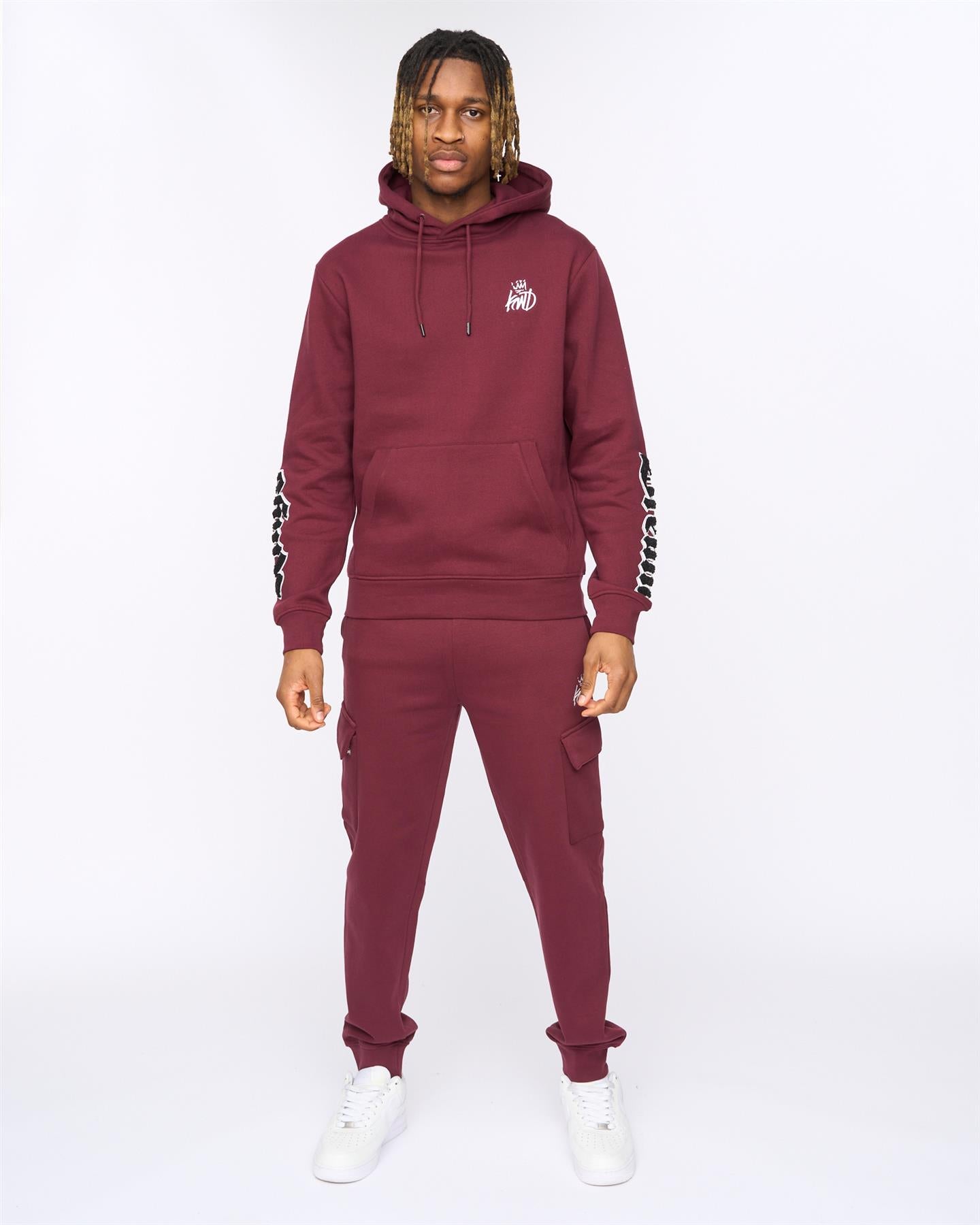 Mens Sleevely Hoodie Burgundy