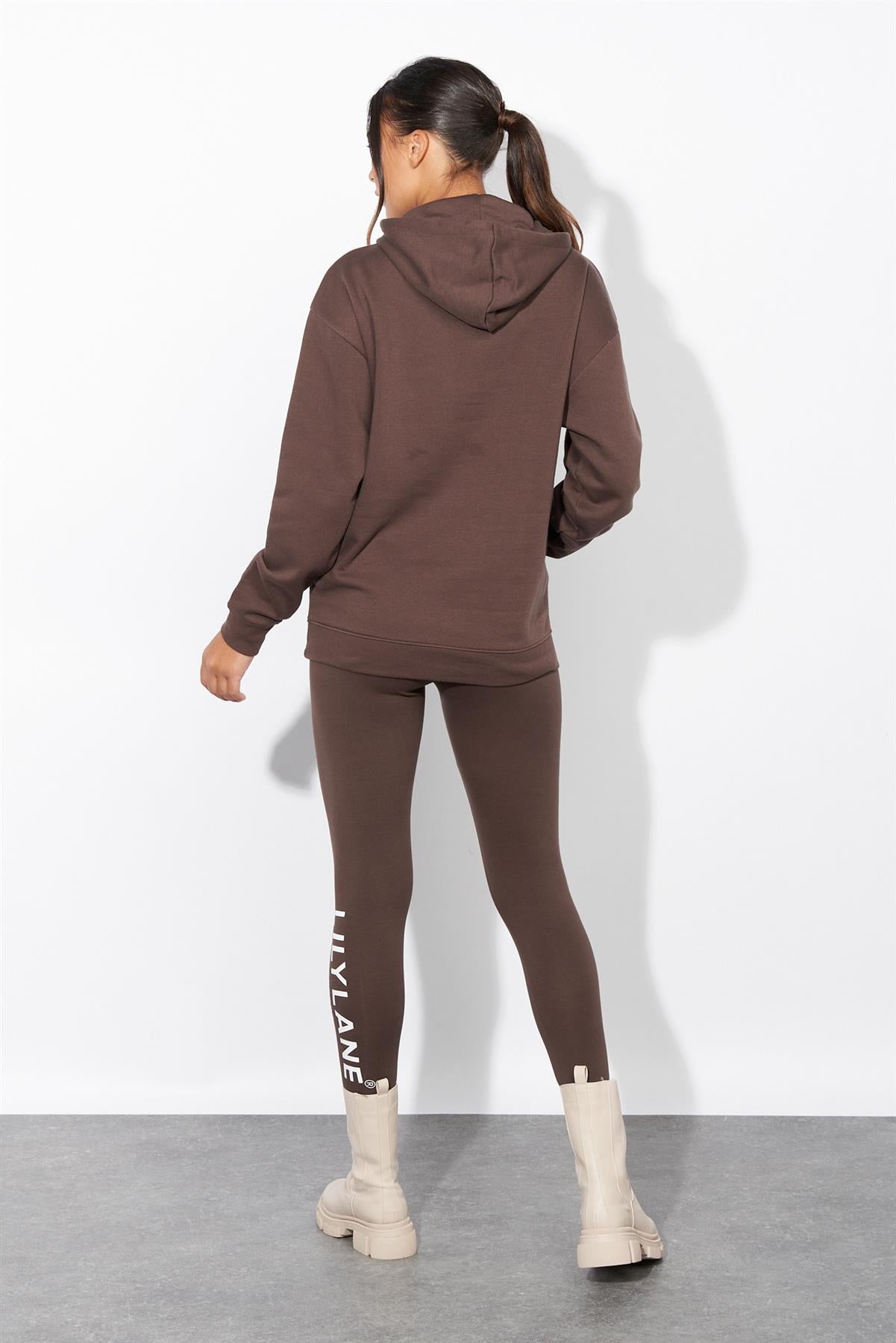 Ladies Lily Lane Ximena Hoodie Brown