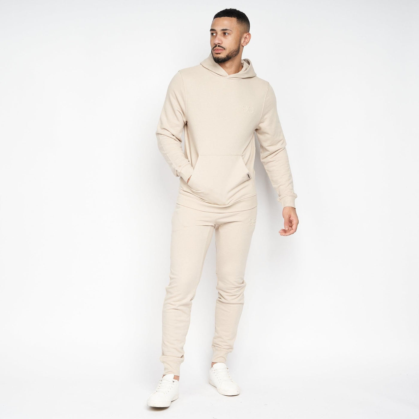 Mens Emmon Hoodie/Jogger Set Stone
