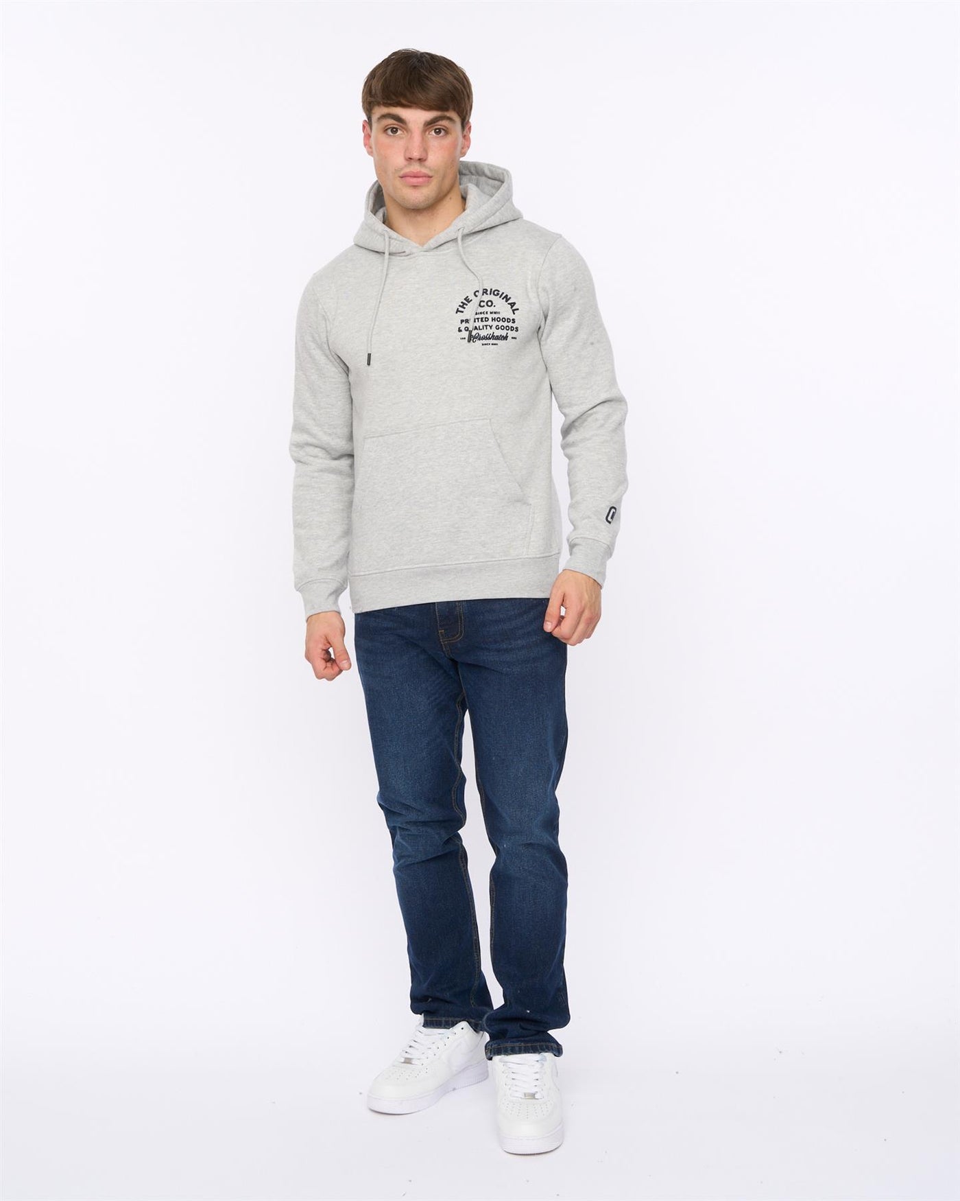 Mens Shoptown Hoodie Grey Marl