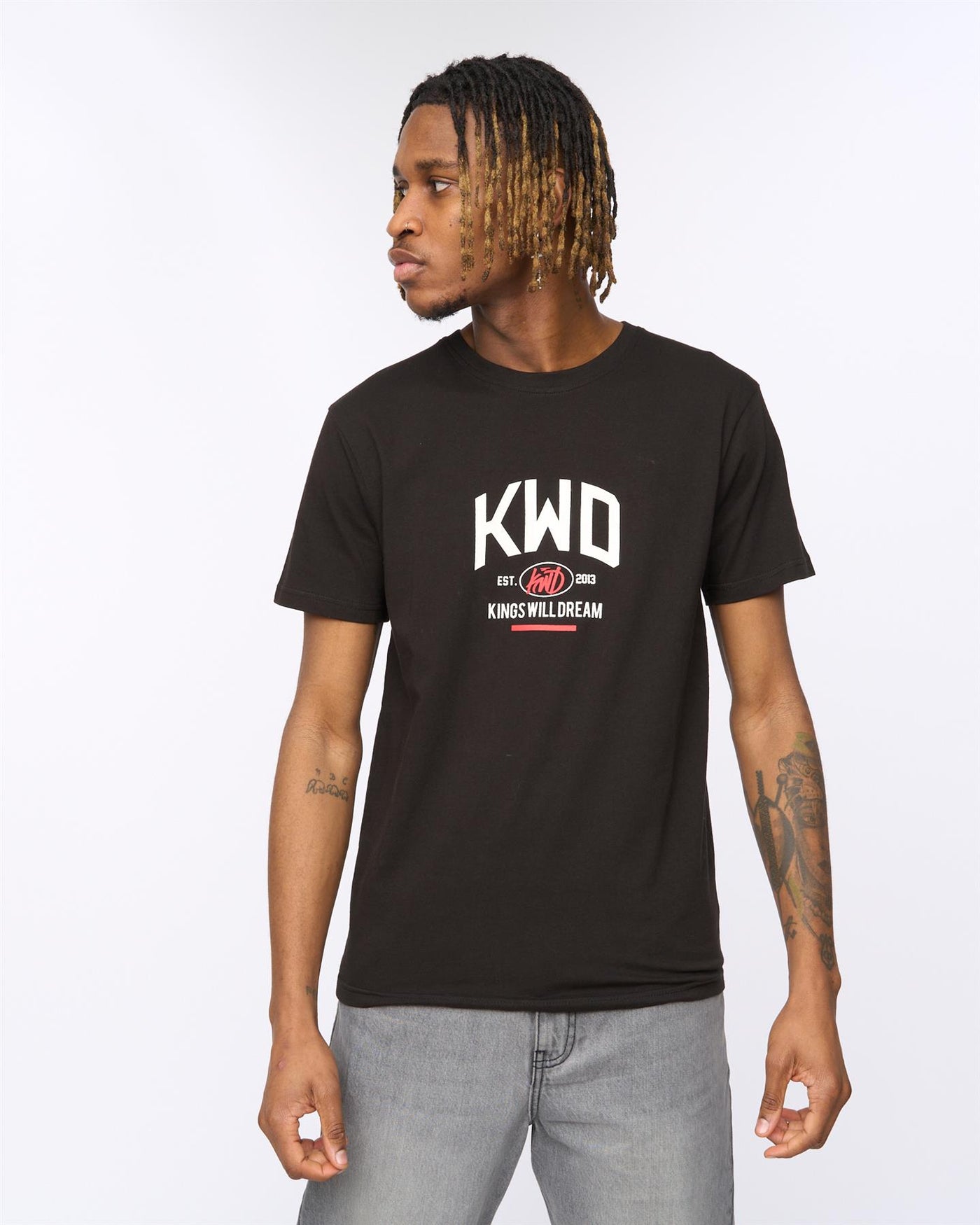 Mens Tattooed T-Shirt Black
