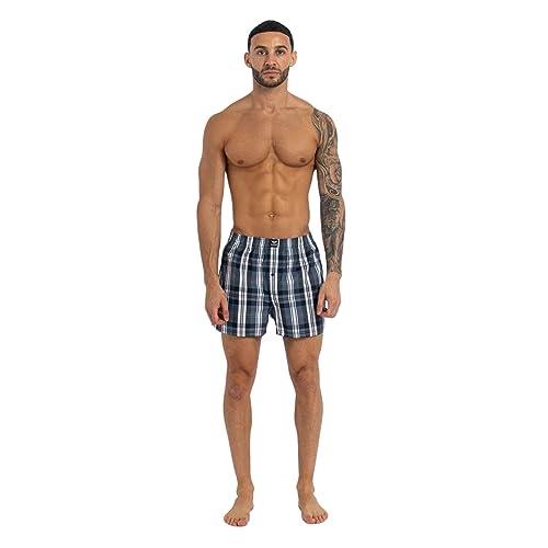 Men's Nightling Woven Boxers 6pk Blue Check