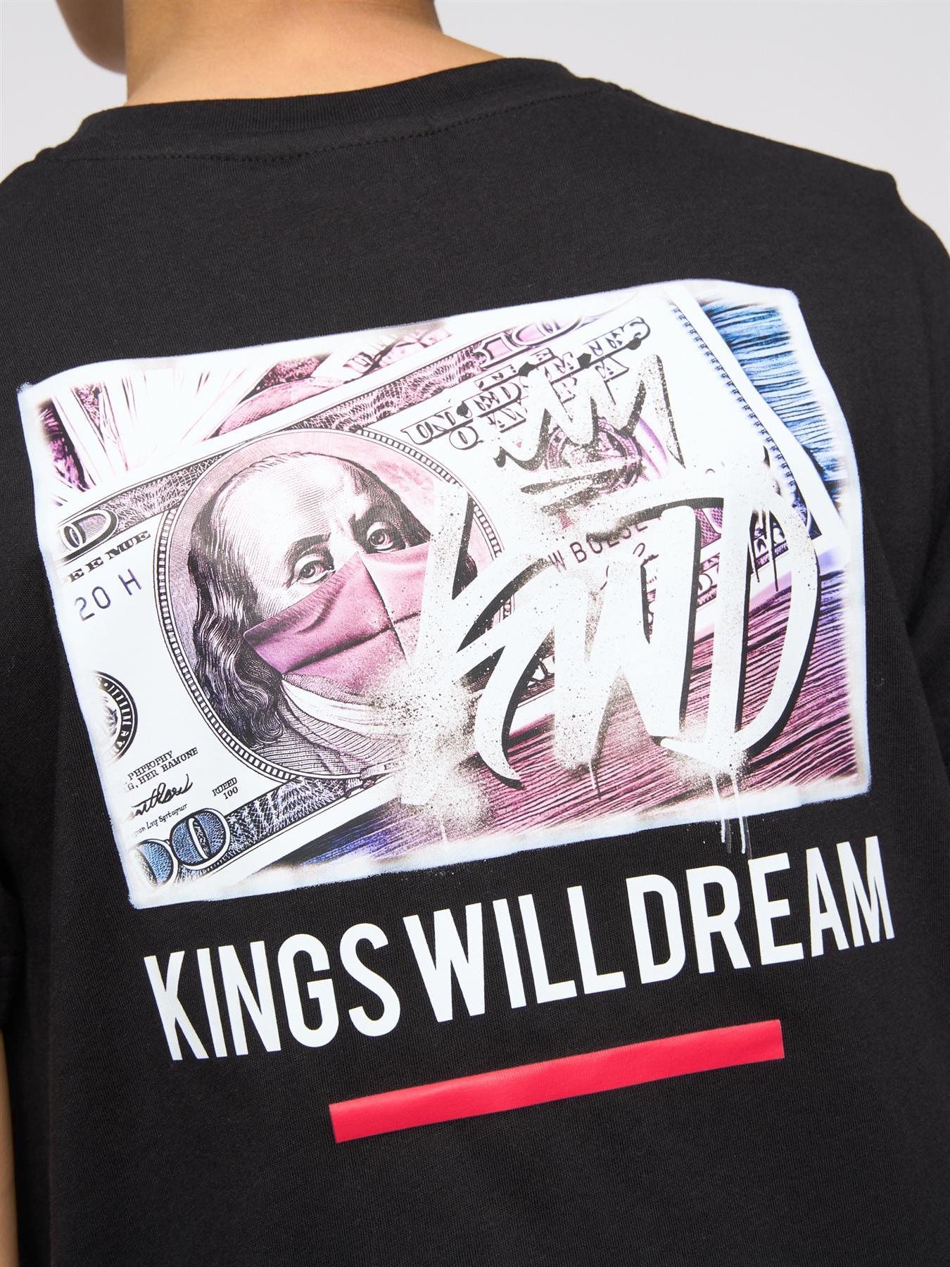 Kids Boys Dollar Bills T-Shirt Black